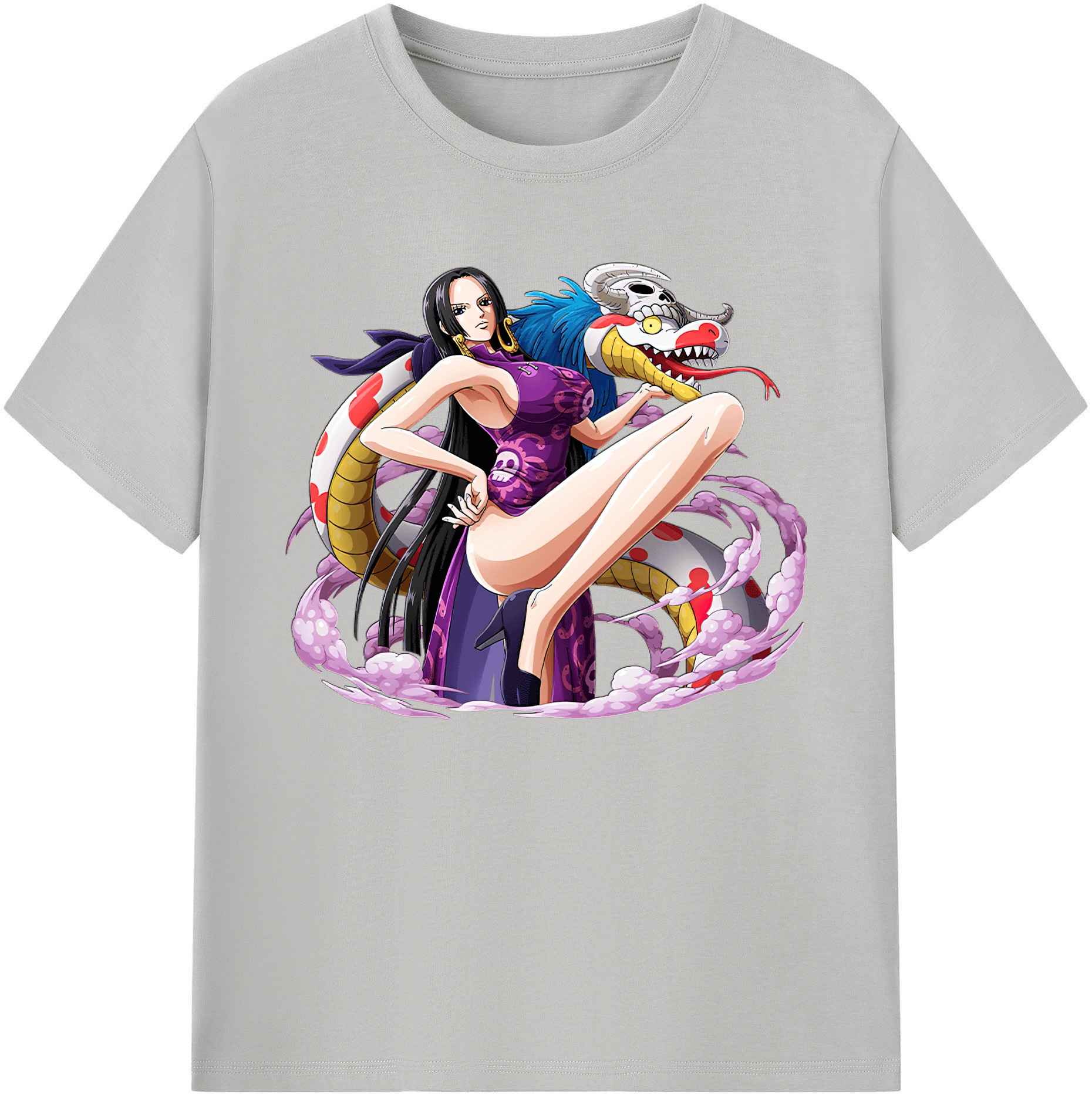 ワンピース ボア・ハンコック ONE PIECE Boa·Hancock 綿100％ メンズ半袖Tシャツ｜肌触りやわらか＆通気性