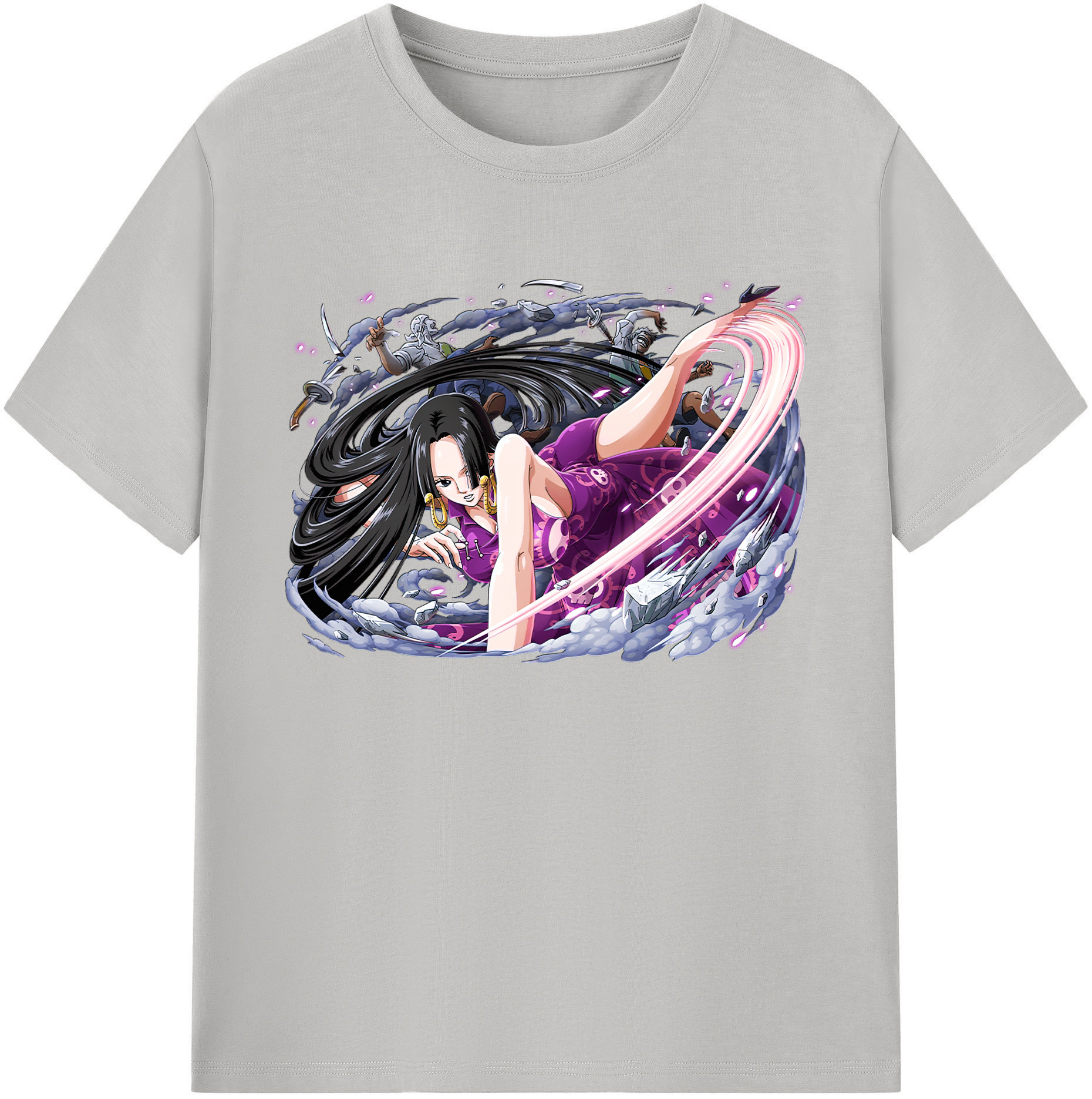 ワンピース ボア・ハンコック ONE PIECE Boa·Hancock 綿100％ メンズ半袖Tシャツ｜肌触りやわらか＆通気性