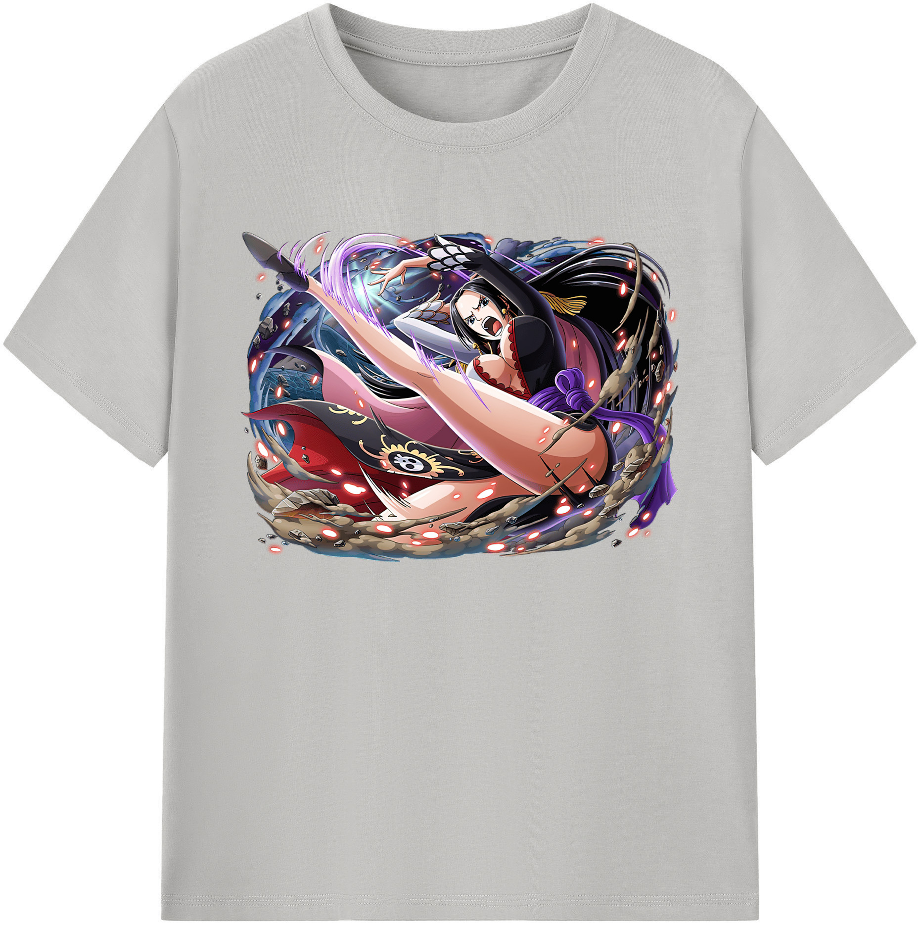 ワンピース ボア・ハンコック ONE PIECE Boa·Hancock 綿100％ メンズ半袖Tシャツ｜肌触りやわらか＆通気性