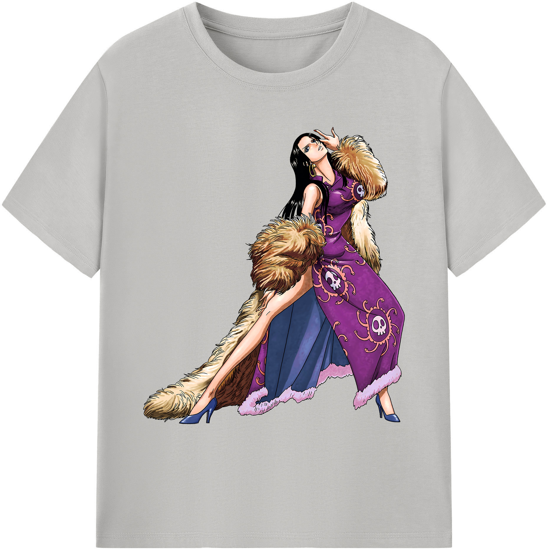 ワンピース ボア・ハンコック ONE PIECE Boa·Hancock 綿100％ メンズ半袖Tシャツ｜肌触りやわらか＆通気性