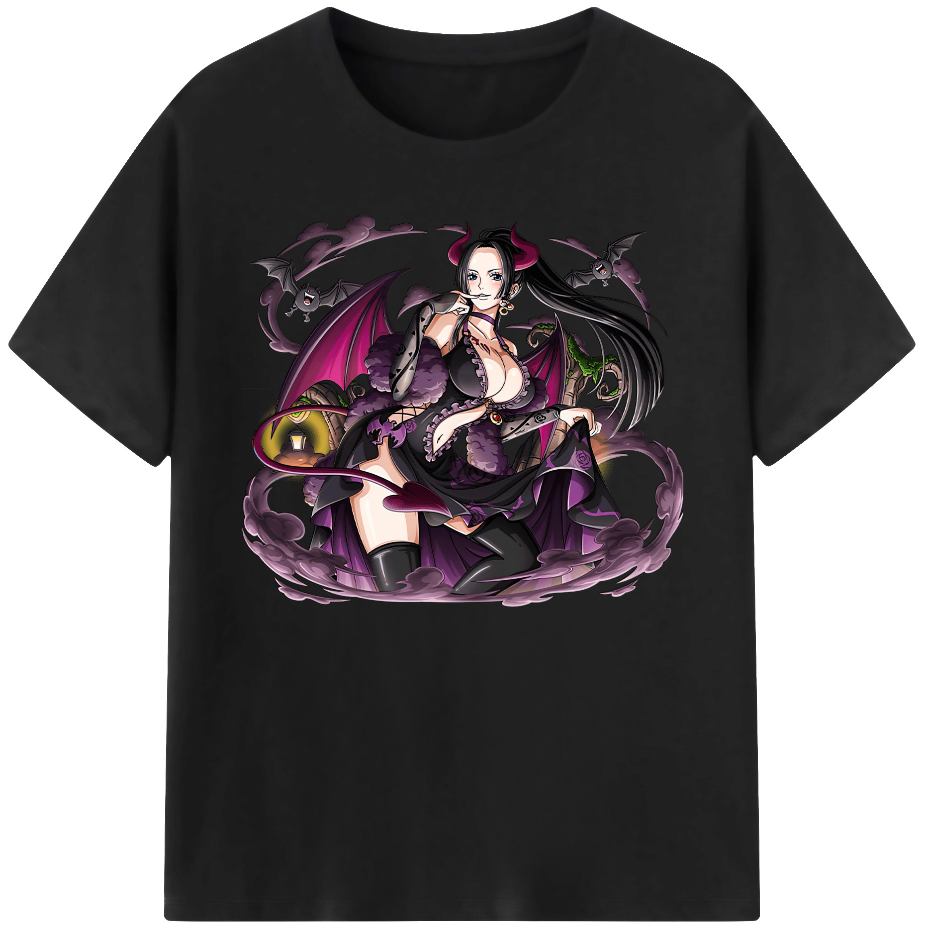 ワンピース ボア・ハンコック ONE PIECE Boa·Hancock 綿100％ メンズ半袖Tシャツ｜肌触りやわらか＆通気性