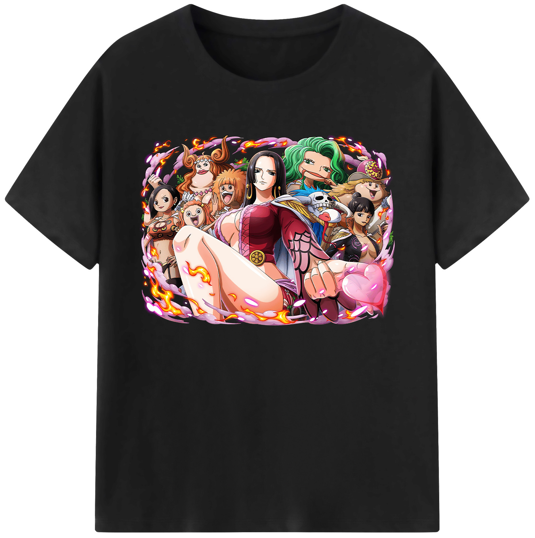 ワンピース ボア・ハンコック ONE PIECE Boa·Hancock 綿100％ メンズ半袖Tシャツ｜肌触りやわらか＆通気性