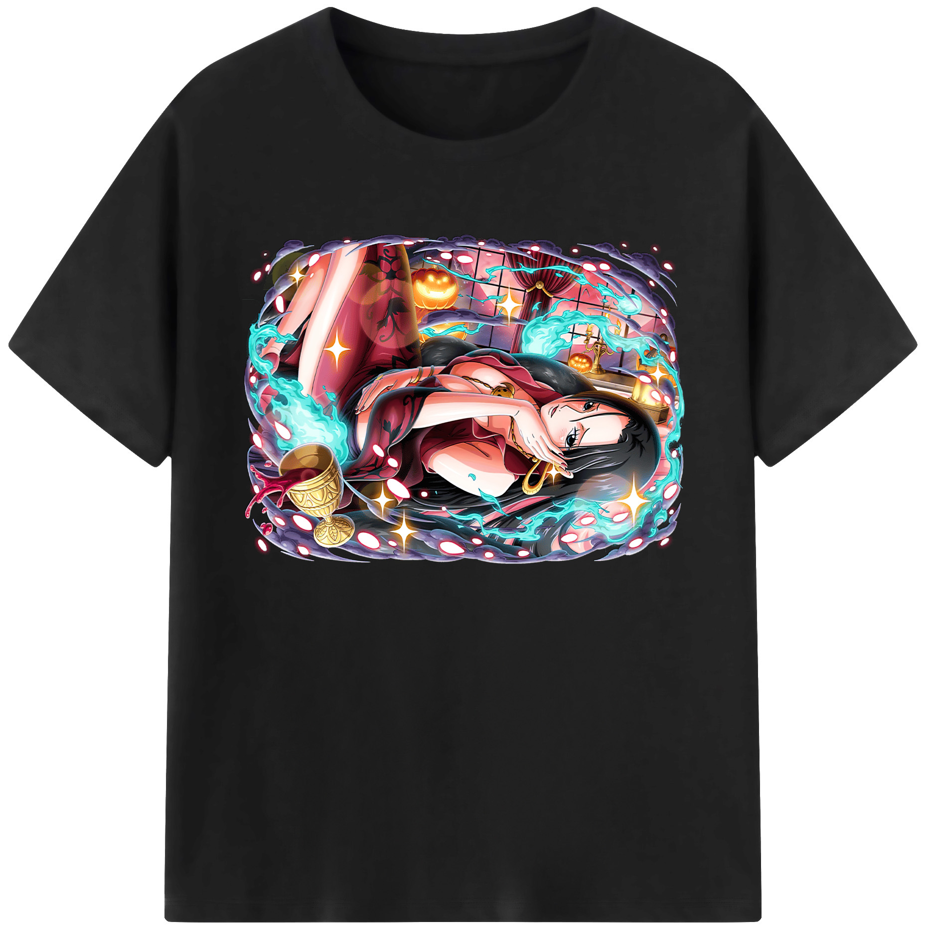 ワンピース ボア・ハンコック ONE PIECE Boa·Hancock 綿100％ メンズ半袖Tシャツ｜肌触りやわらか＆通気性