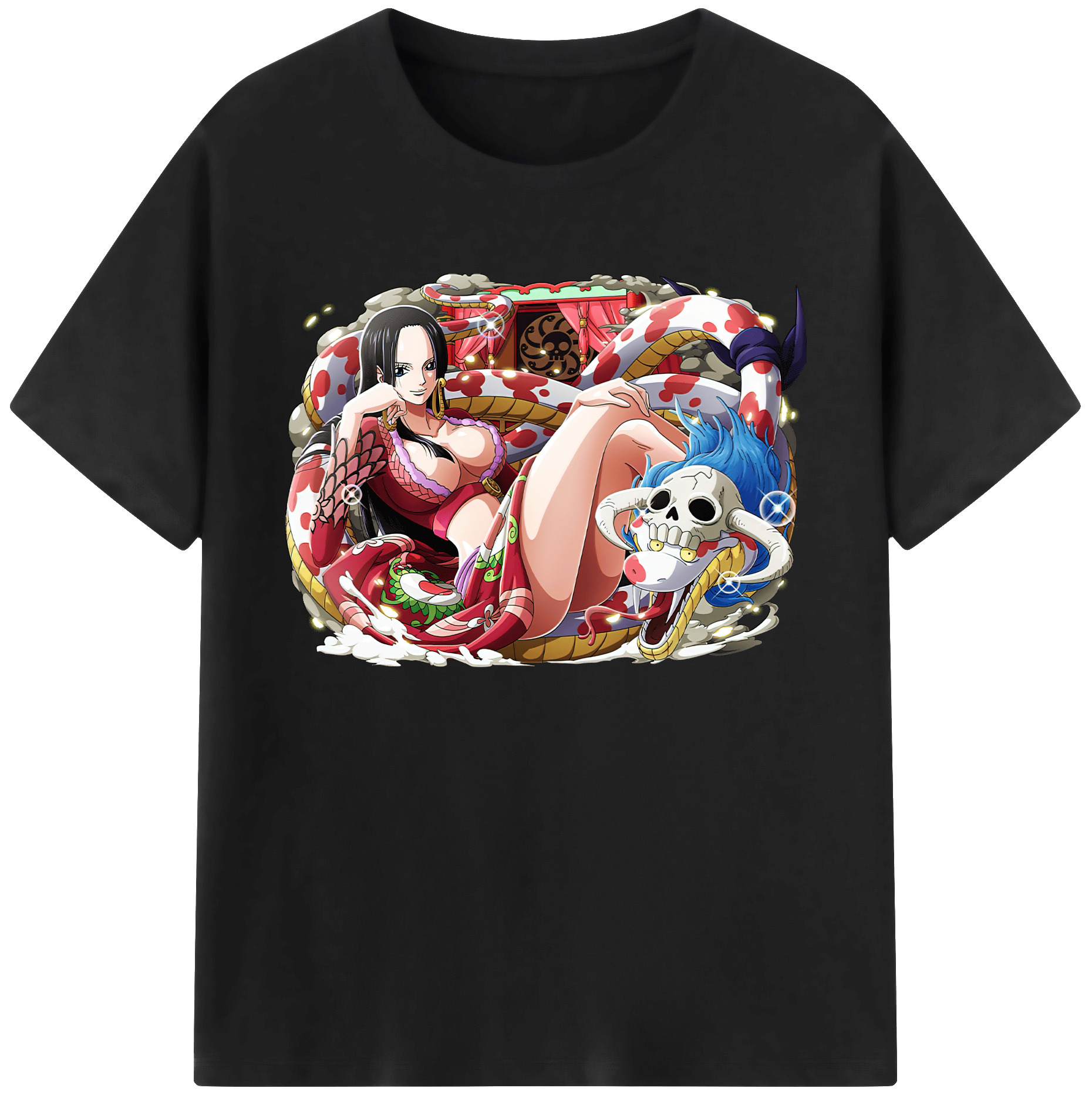 ワンピース ボア・ハンコック ONE PIECE Boa·Hancock 綿100％ メンズ半袖Tシャツ｜肌触りやわらか＆通気性