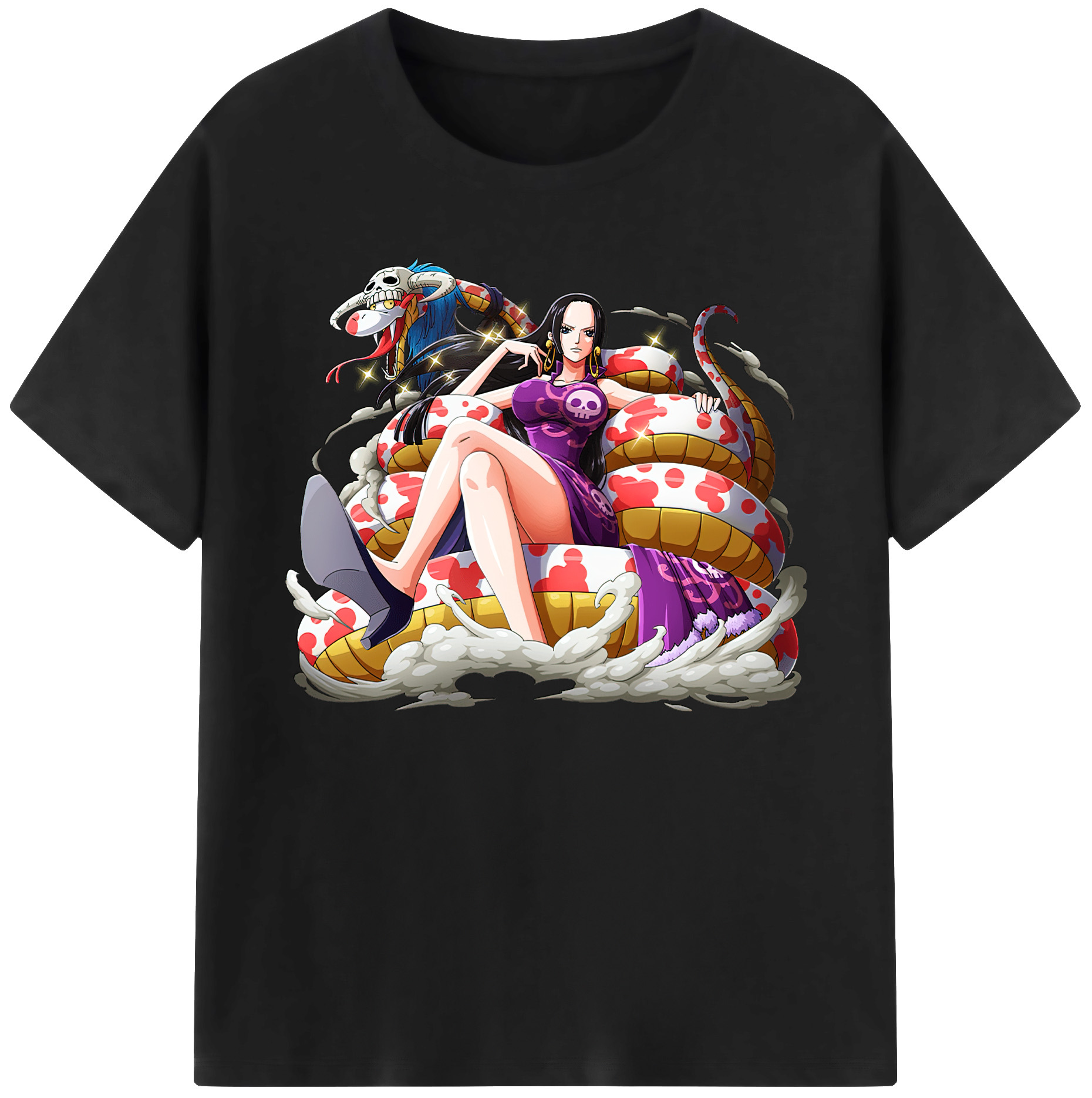 ワンピース ボア・ハンコック ONE PIECE Boa·Hancock 綿100％ メンズ半袖Tシャツ｜肌触りやわらか＆通気性