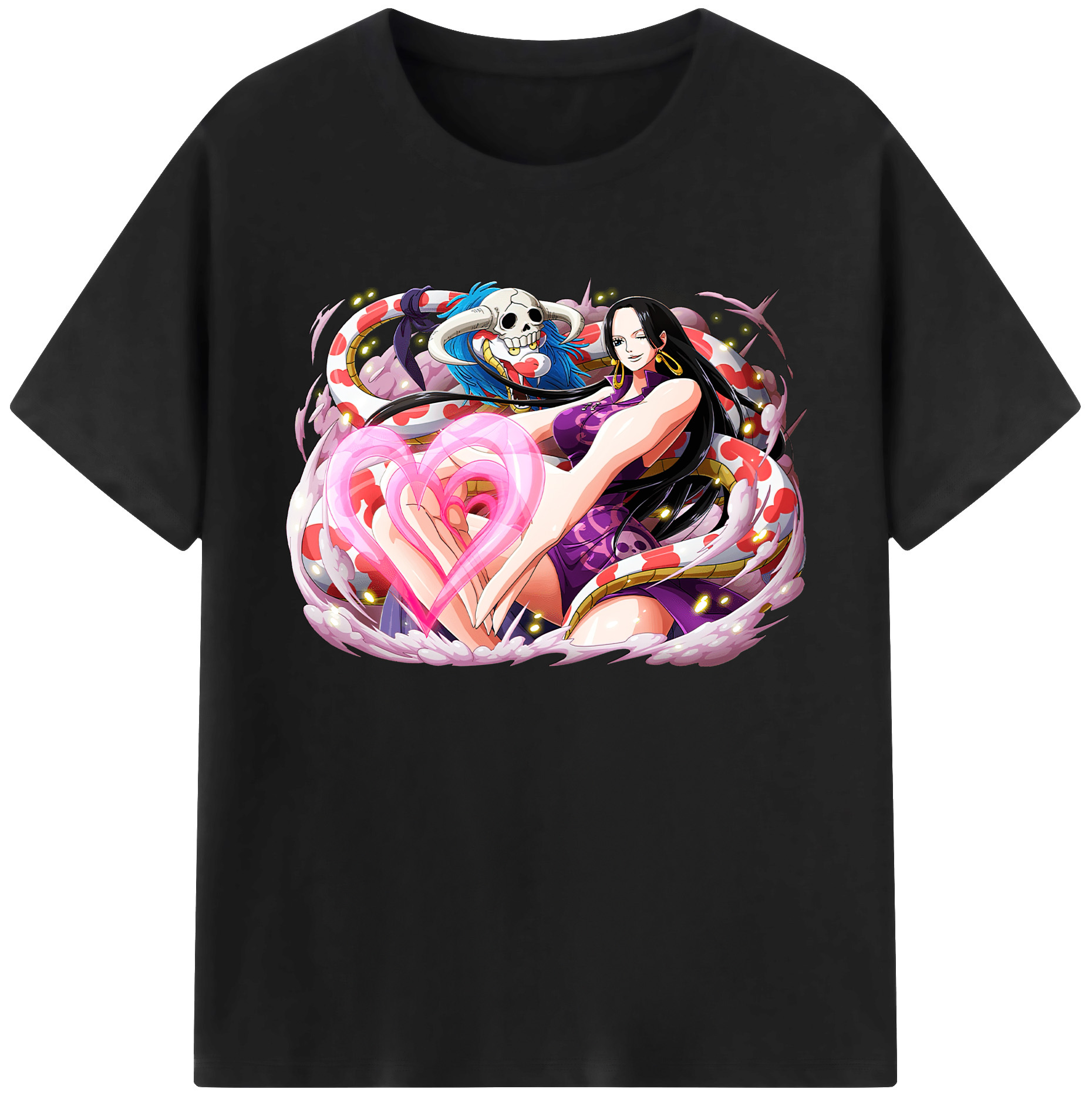 ワンピース ボア・ハンコック ONE PIECE Boa·Hancock 綿100％ メンズ半袖Tシャツ｜肌触りやわらか＆通気性