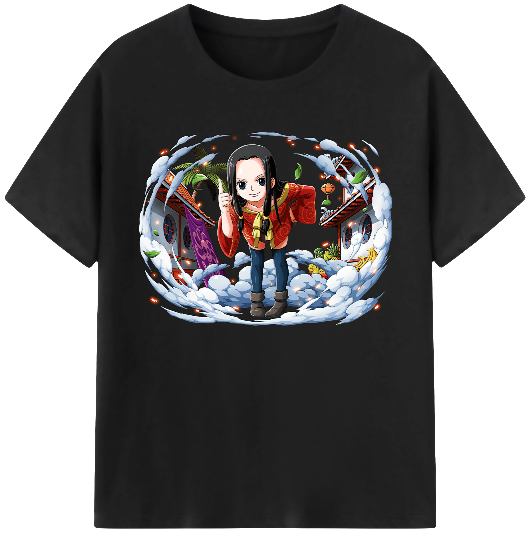 ワンピース ボア・ハンコック ONE PIECE Boa·Hancock 綿100％ メンズ半袖Tシャツ｜肌触りやわらか＆通気性