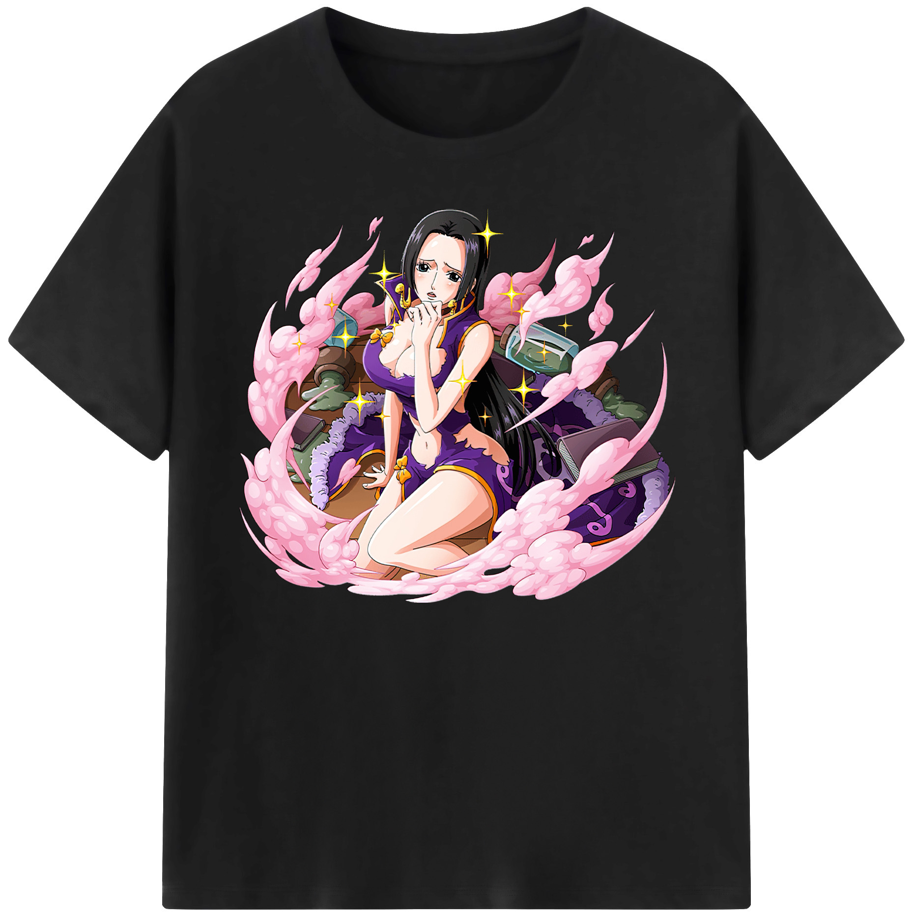 ワンピース ボア・ハンコック ONE PIECE Boa·Hancock 綿100％ メンズ半袖Tシャツ｜肌触りやわらか＆通気性