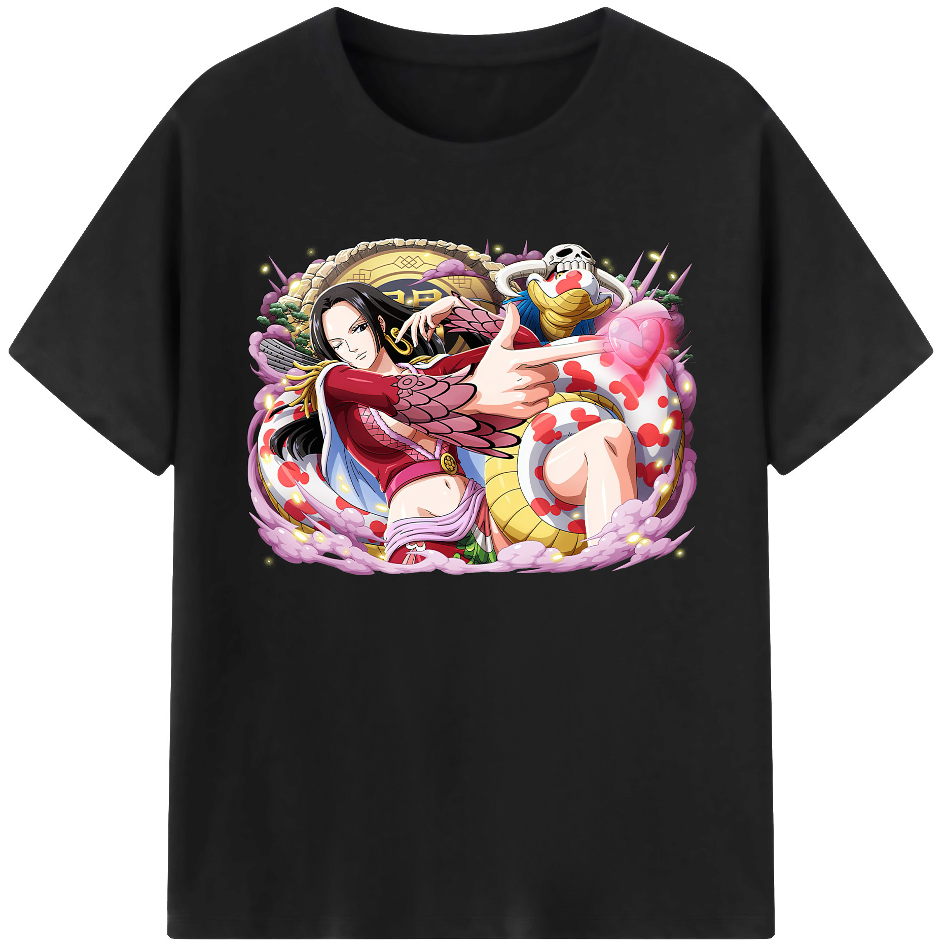 ワンピース ボア・ハンコック ONE PIECE Boa·Hancock 綿100％ メンズ半袖Tシャツ｜肌触りやわらか＆通気性