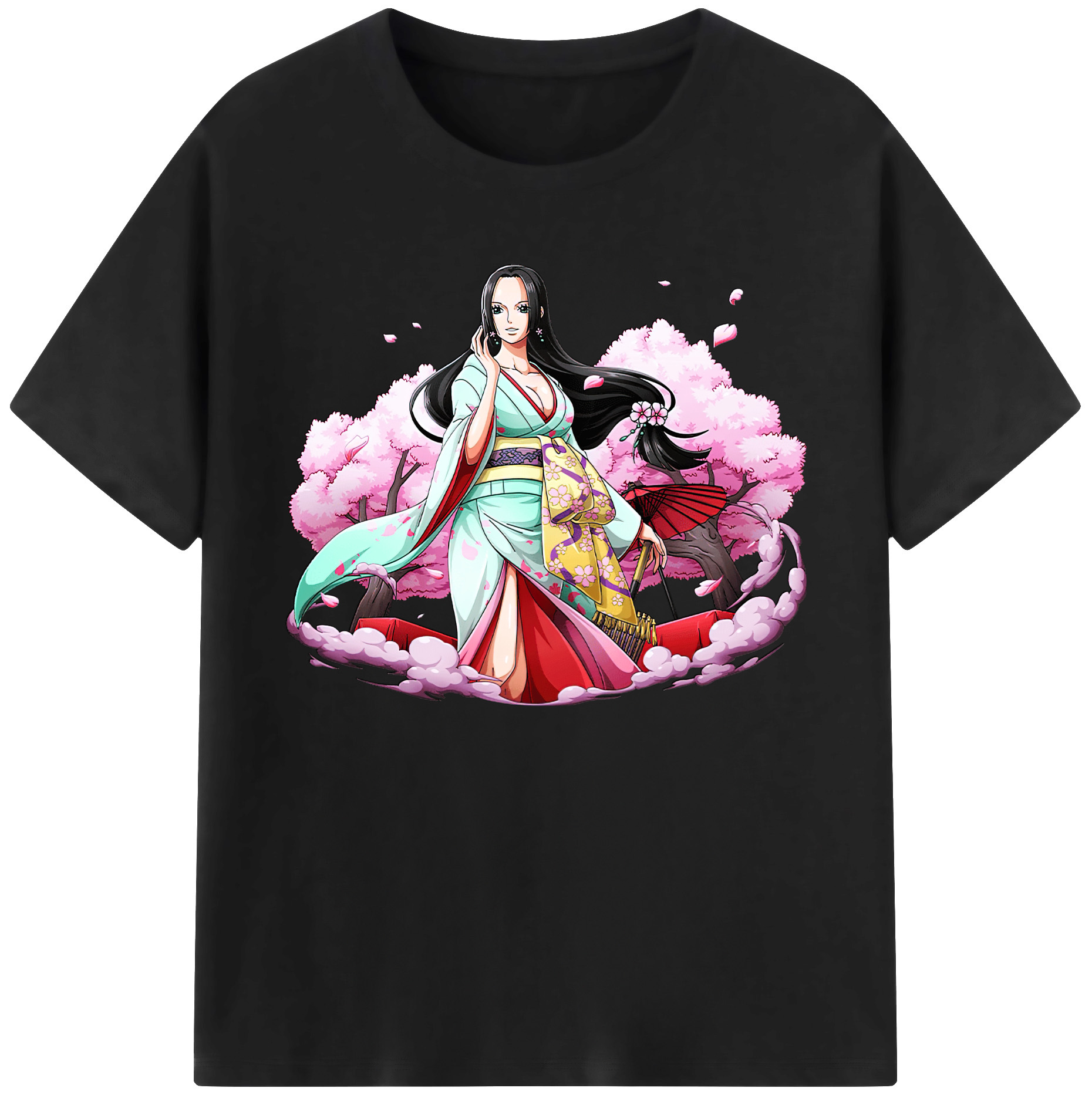 ワンピース ボア・ハンコック ONE PIECE Boa·Hancock 綿100％ メンズ半袖Tシャツ｜肌触りやわらか＆通気性