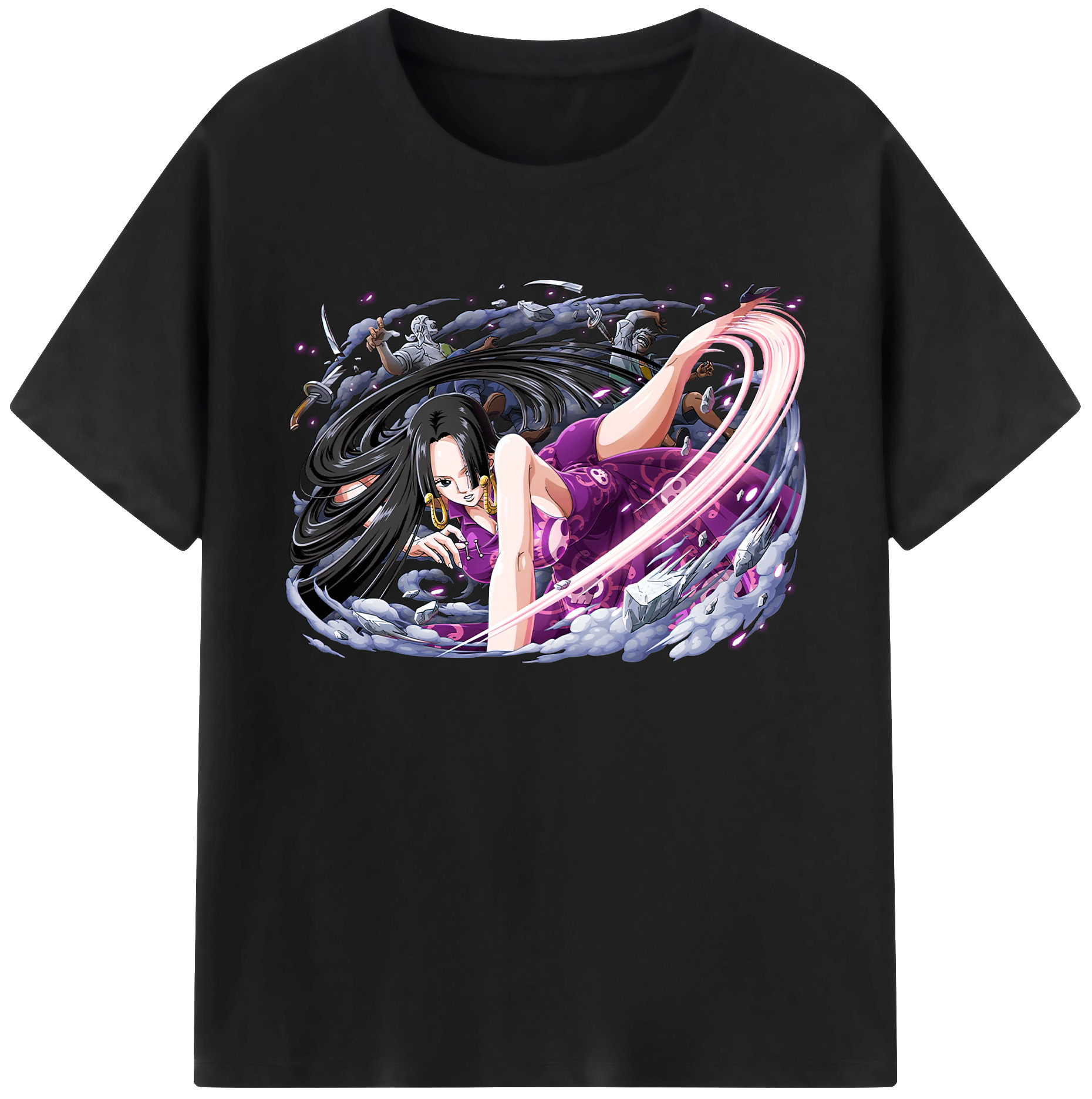 ワンピース ボア・ハンコック ONE PIECE Boa·Hancock 綿100％ メンズ半袖Tシャツ｜肌触りやわらか＆通気性