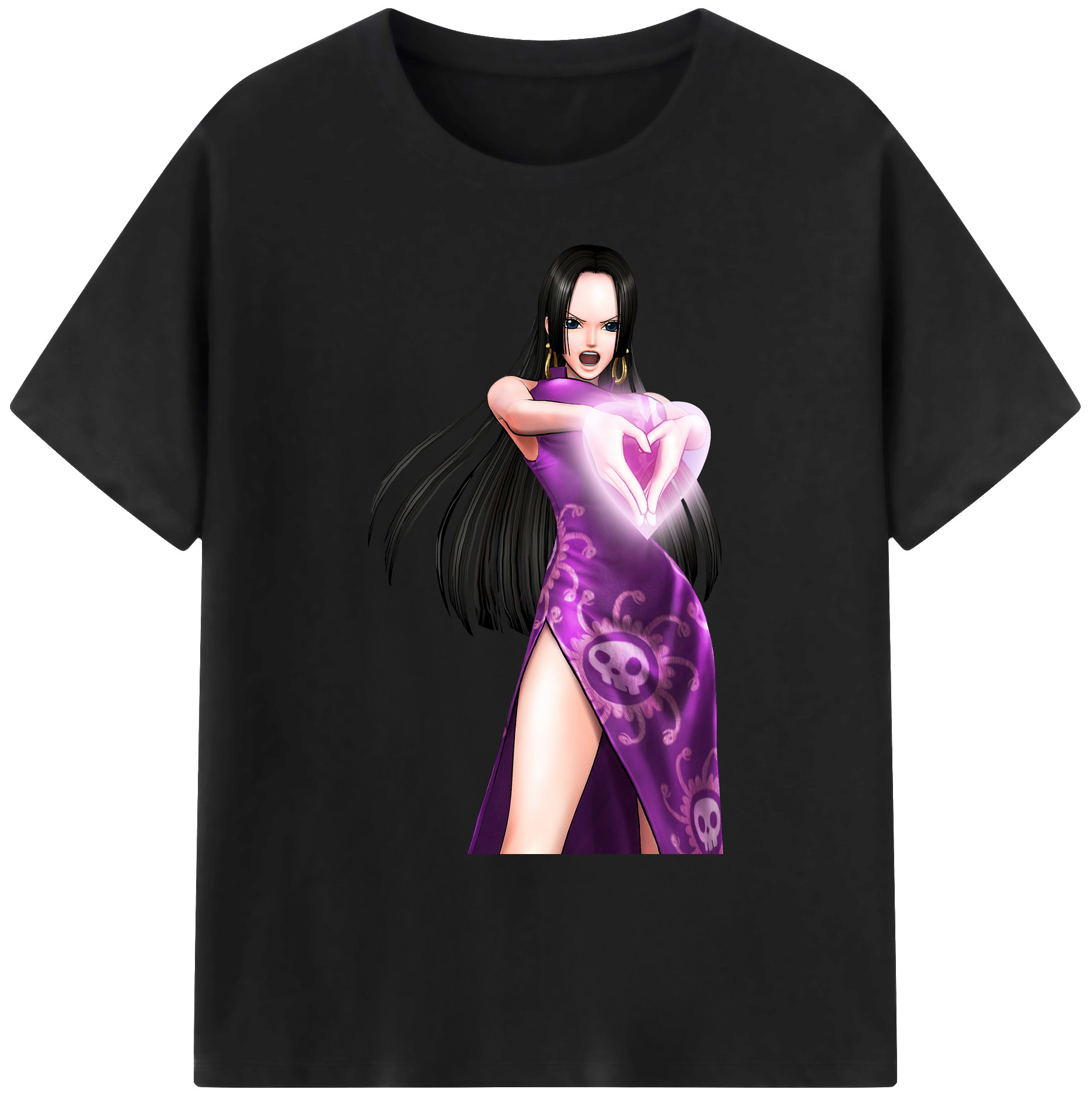 ワンピース ボア・ハンコック ONE PIECE Boa·Hancock 綿100％ メンズ半袖Tシャツ｜肌触りやわらか＆通気性