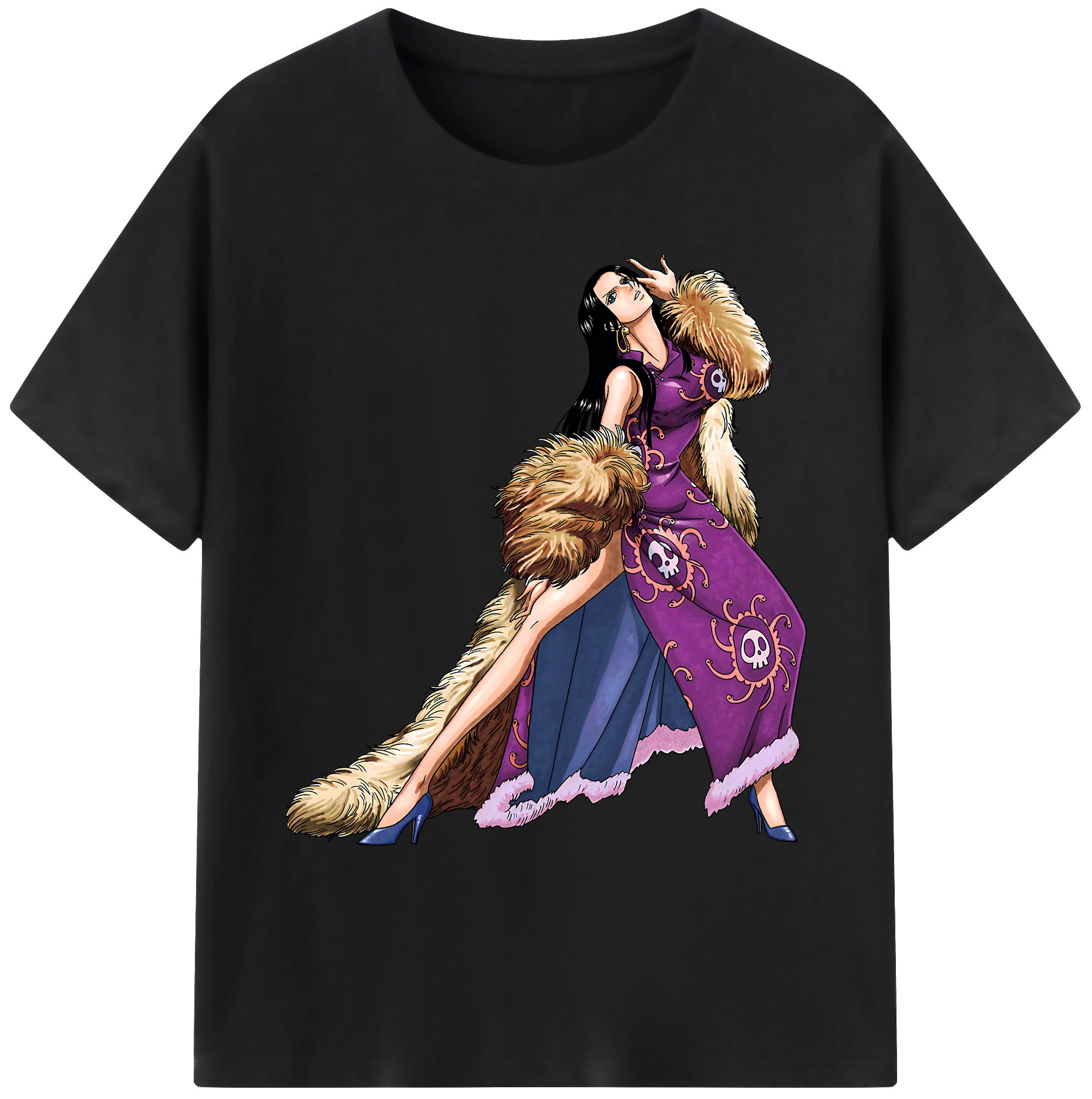 ワンピース ボア・ハンコック ONE PIECE Boa·Hancock 綿100％ メンズ半袖Tシャツ｜肌触りやわらか＆通気性