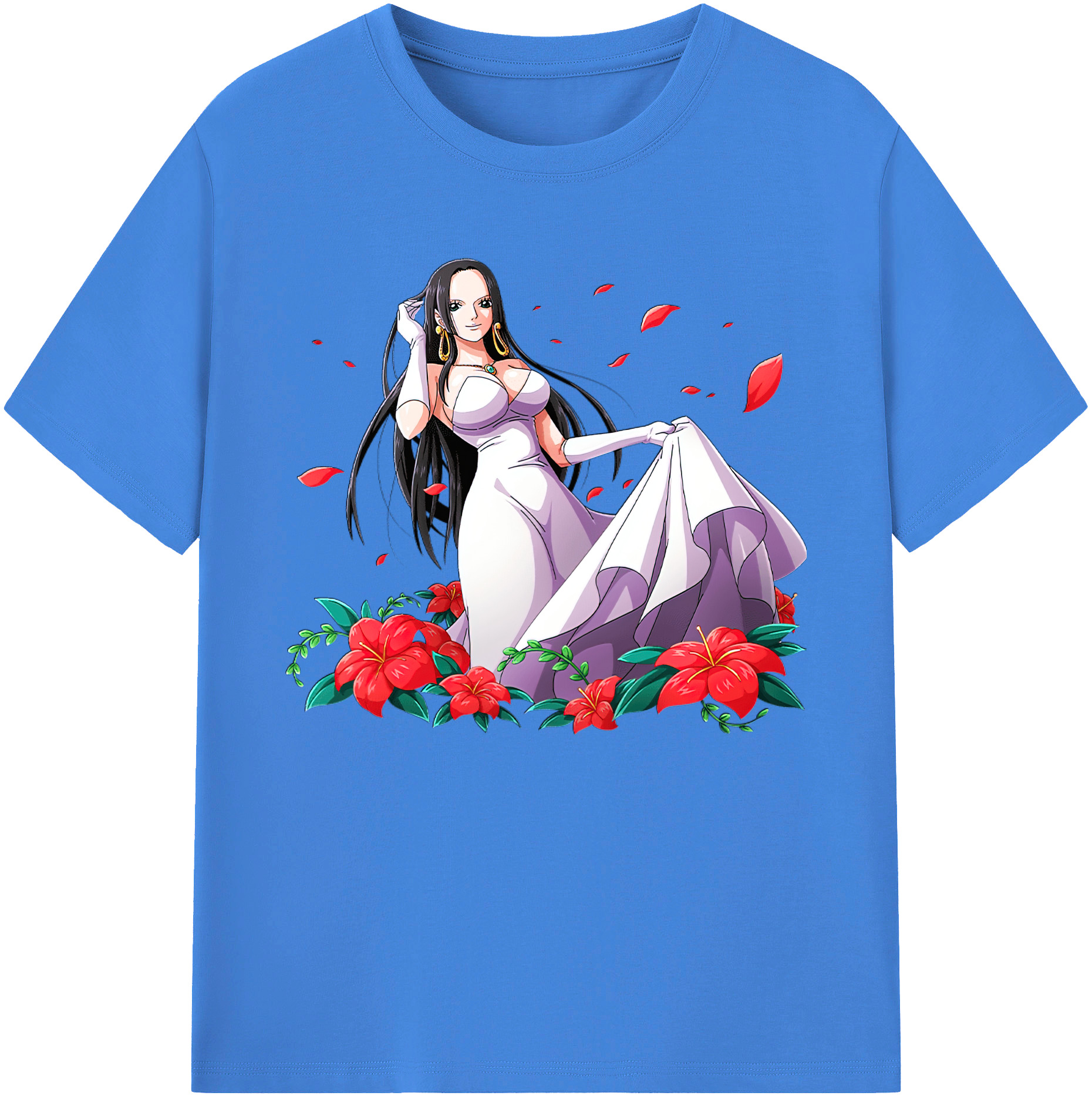 ワンピース ボア・ハンコック ONE PIECE Boa·Hancock 綿100％ メンズ半袖Tシャツ｜肌触りやわらか＆通気性