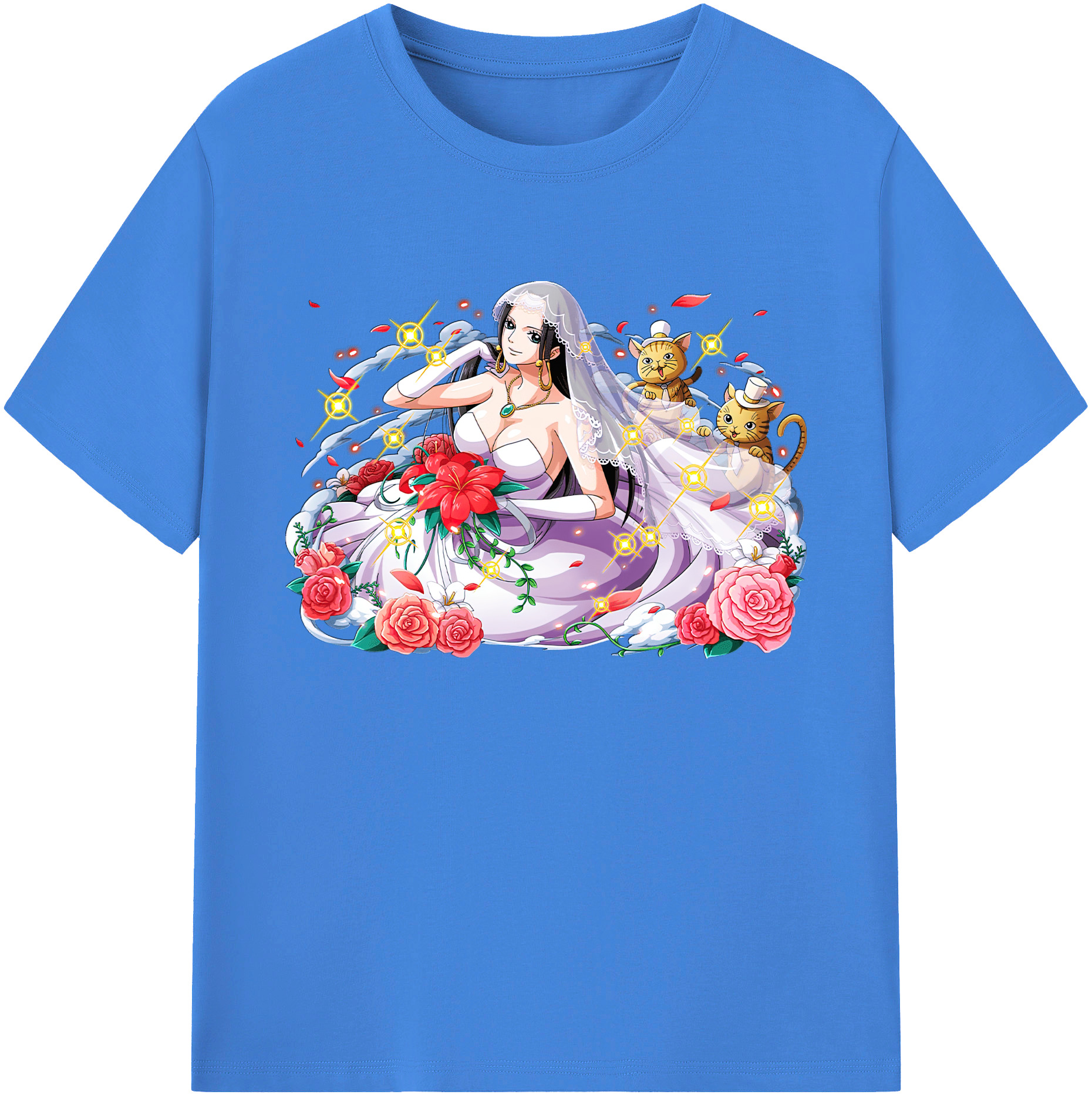 ワンピース ボア・ハンコック ONE PIECE Boa·Hancock 綿100％ メンズ半袖Tシャツ｜肌触りやわらか＆通気性