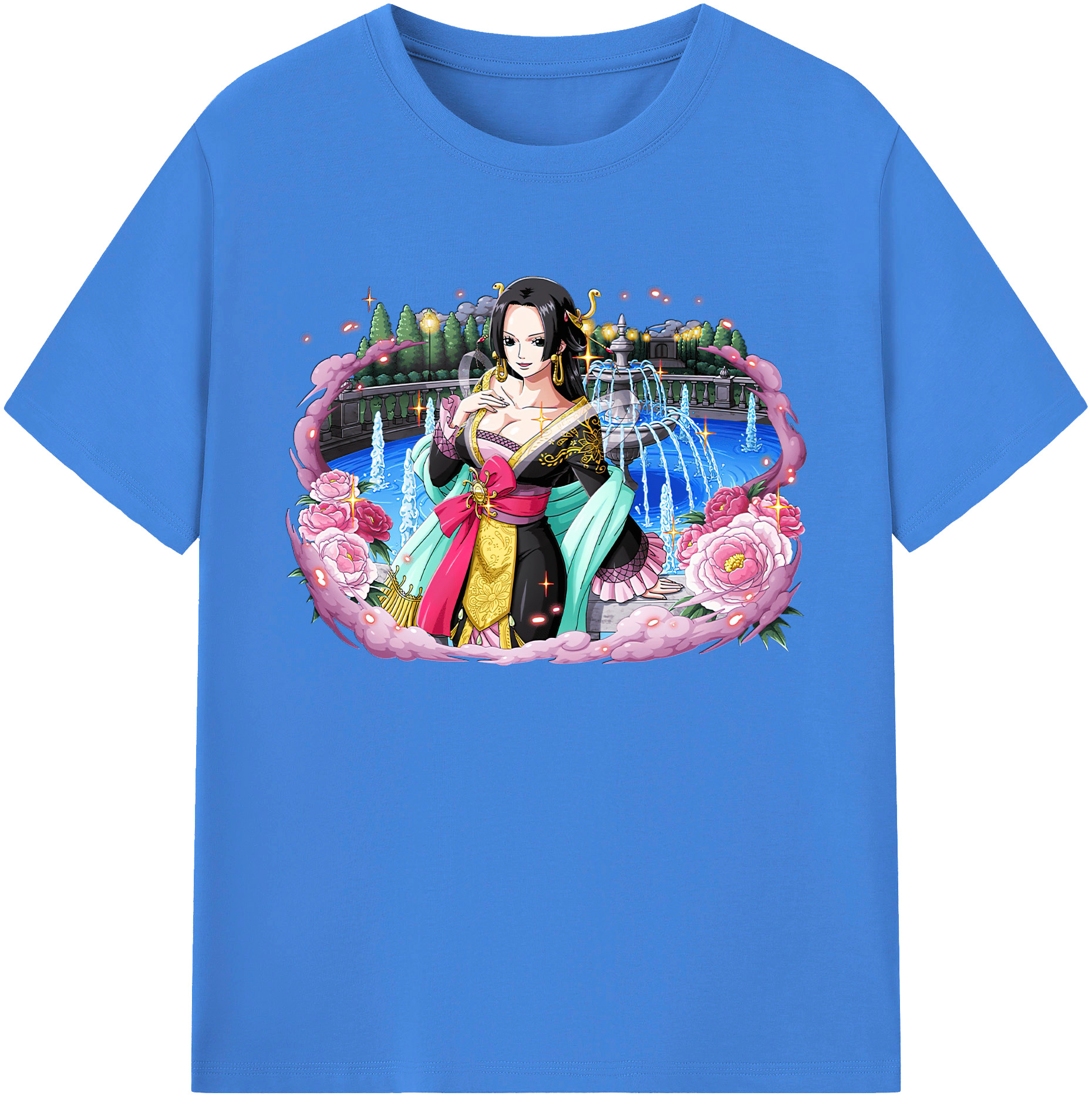 ワンピース ボア・ハンコック ONE PIECE Boa·Hancock 綿100％ メンズ半袖Tシャツ｜肌触りやわらか＆通気性