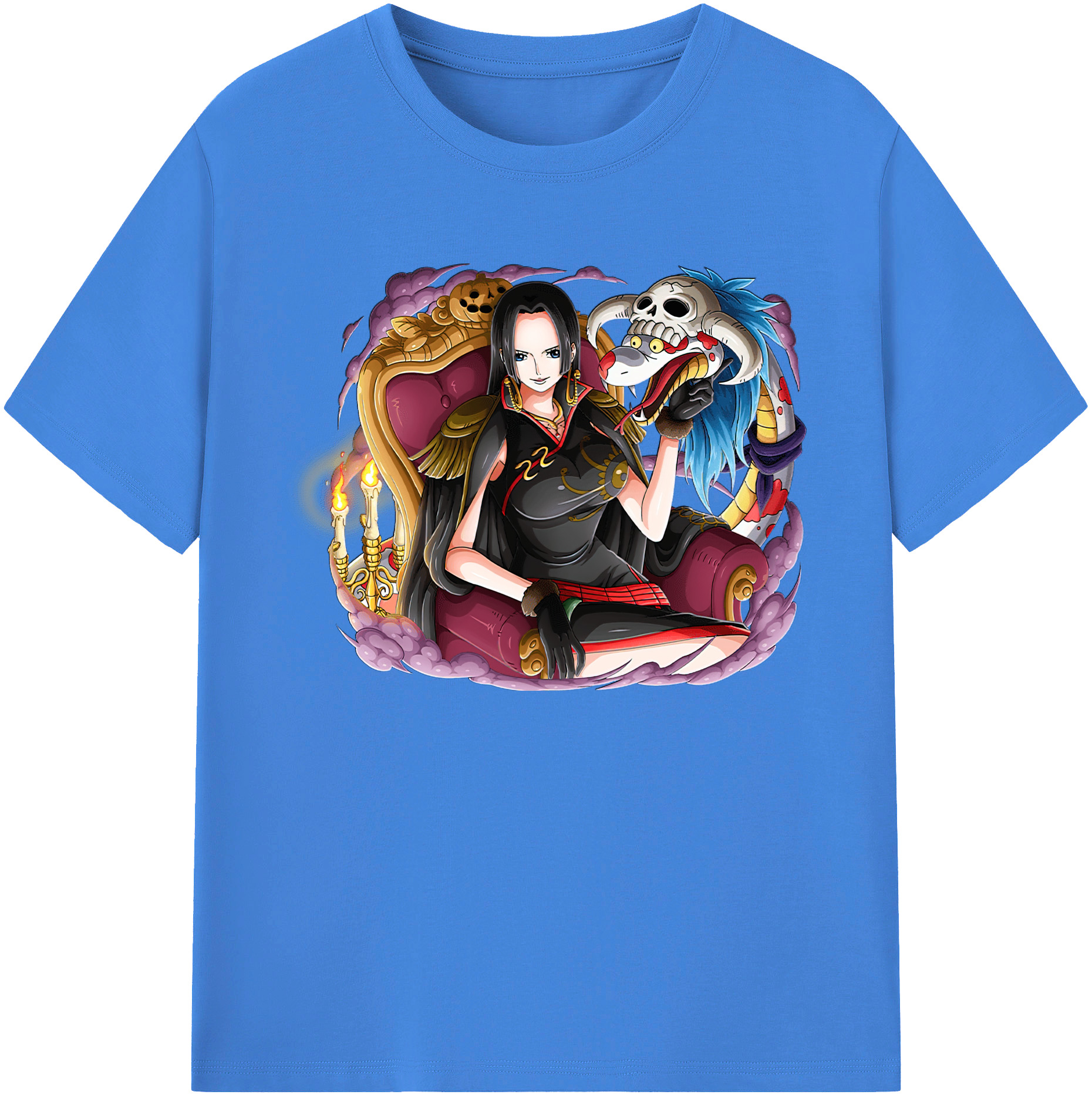 ワンピース ボア・ハンコック ONE PIECE Boa·Hancock 綿100％ メンズ半袖Tシャツ｜肌触りやわらか＆通気性