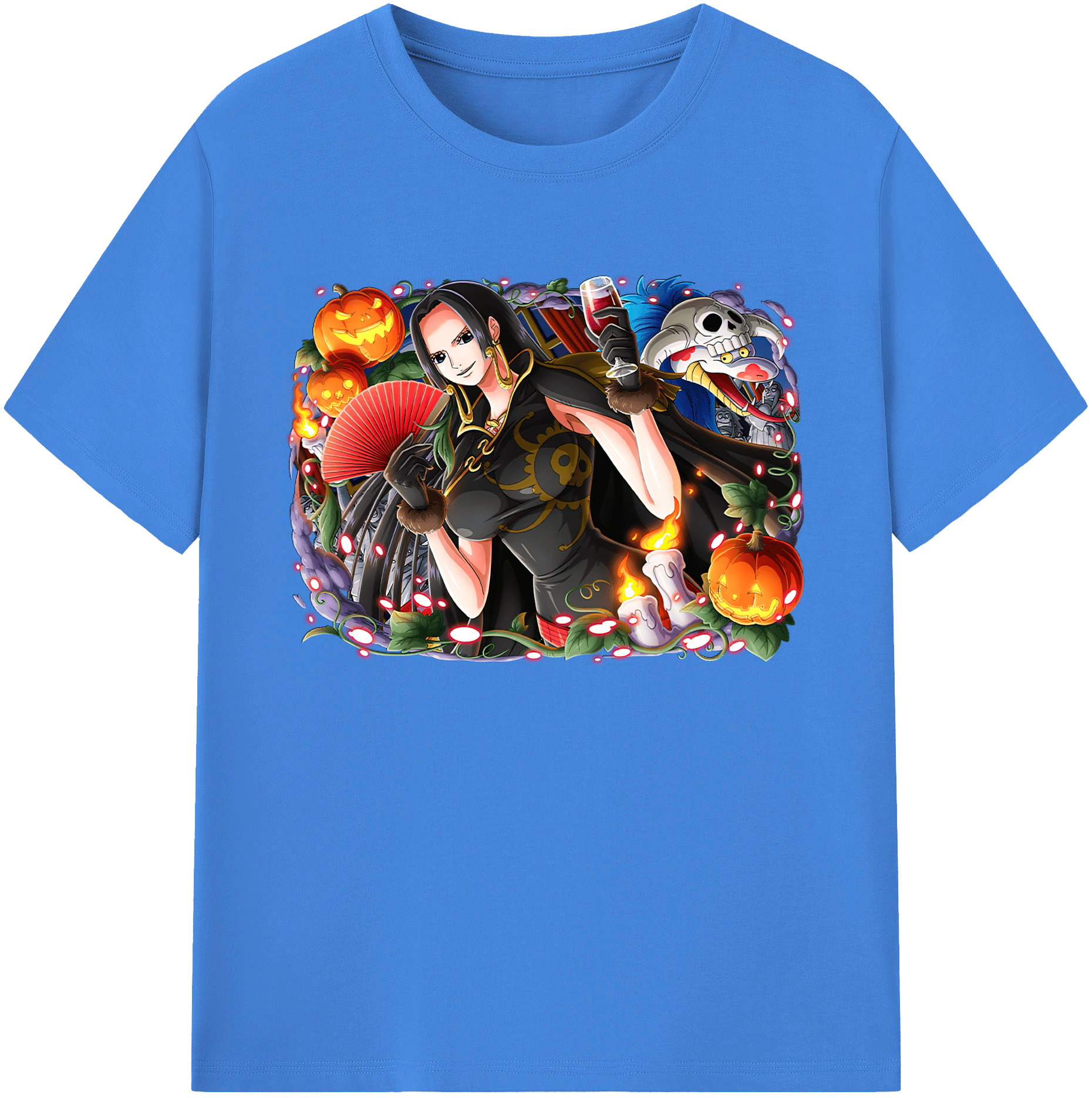 ワンピース ボア・ハンコック ONE PIECE Boa·Hancock 綿100％ メンズ半袖Tシャツ｜肌触りやわらか＆通気性