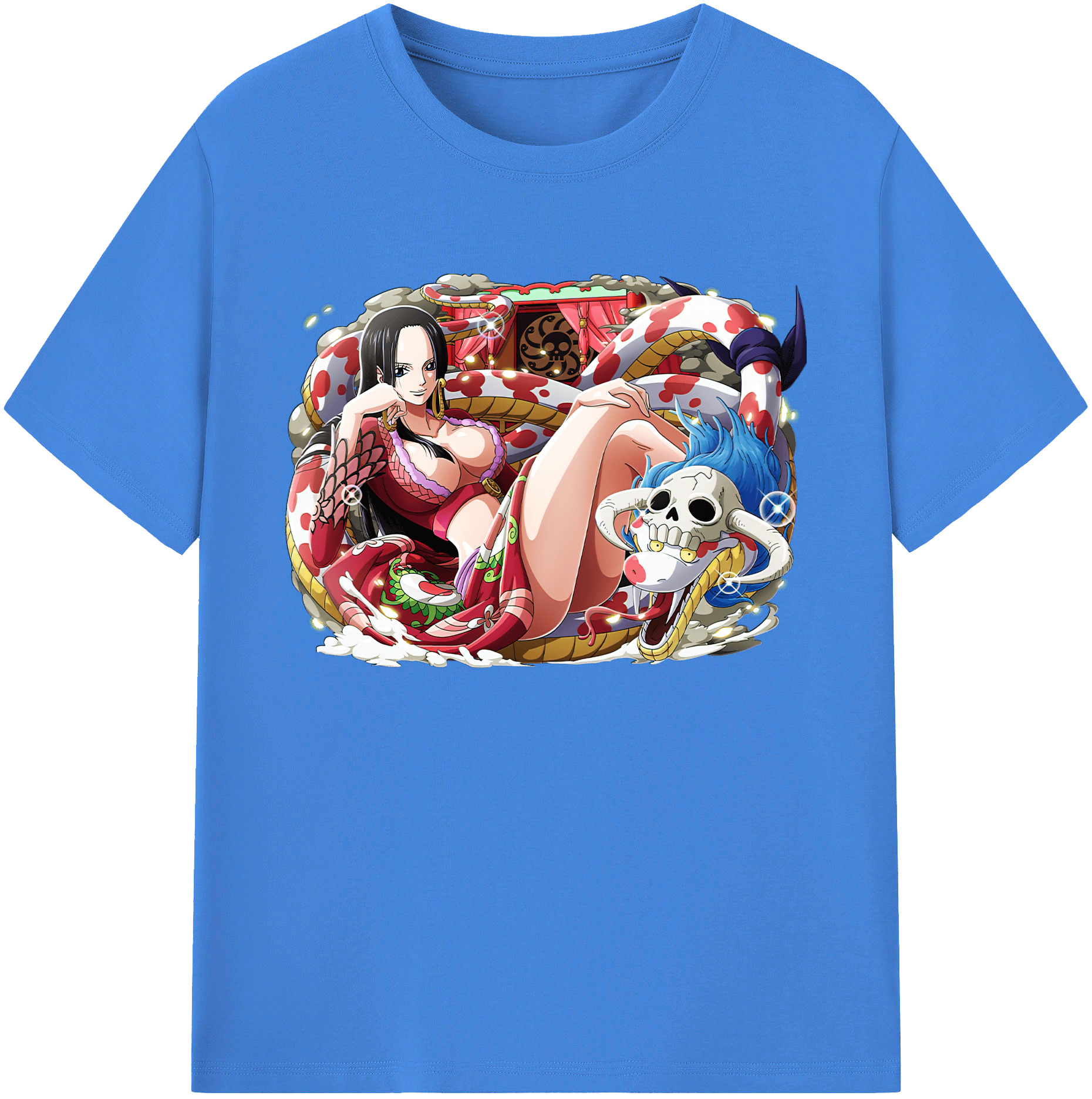 ワンピース ボア・ハンコック ONE PIECE Boa·Hancock 綿100％ メンズ半袖Tシャツ｜肌触りやわらか＆通気性