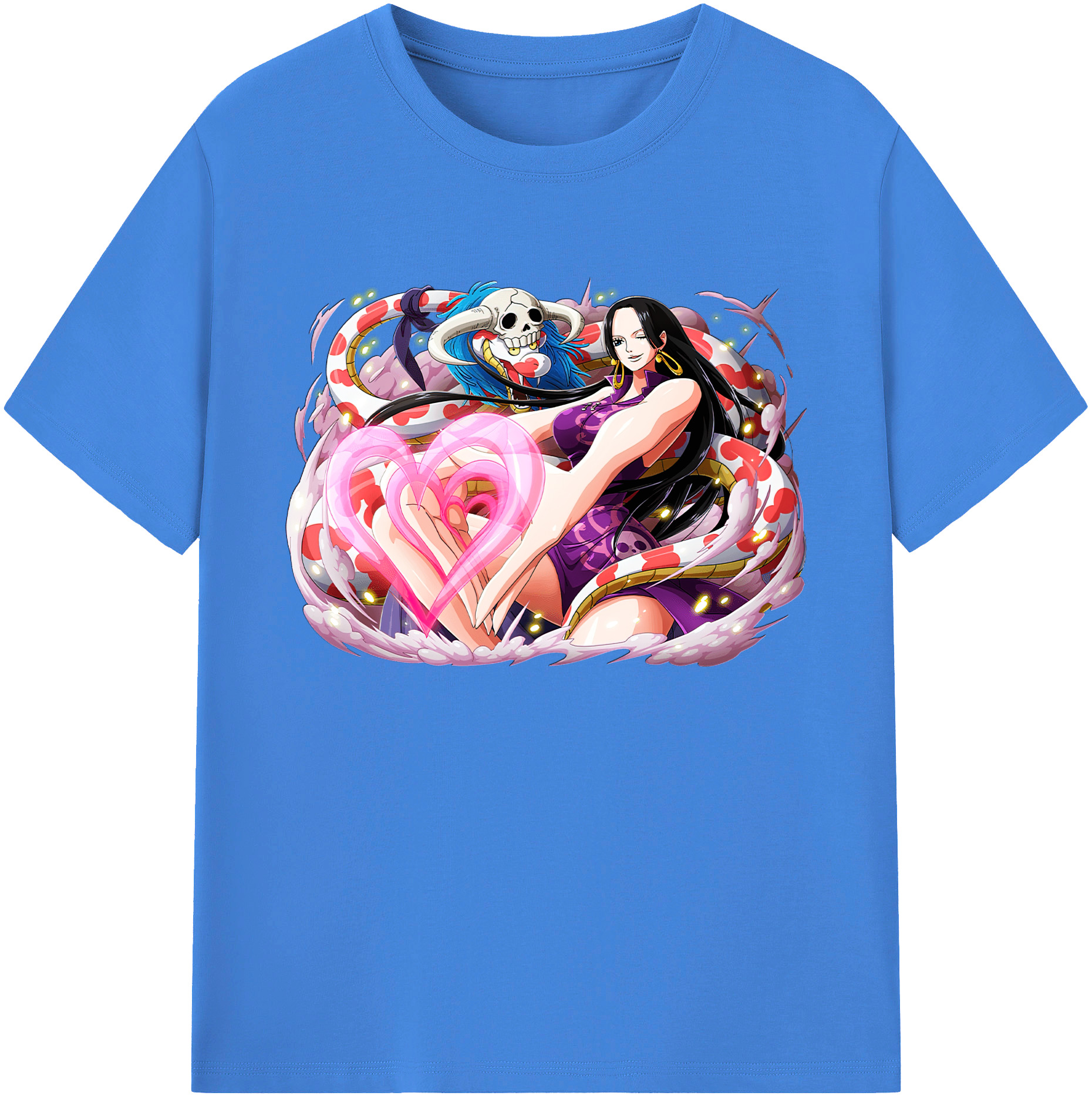 ワンピース ボア・ハンコック ONE PIECE Boa·Hancock 綿100％ メンズ半袖Tシャツ｜肌触りやわらか＆通気性