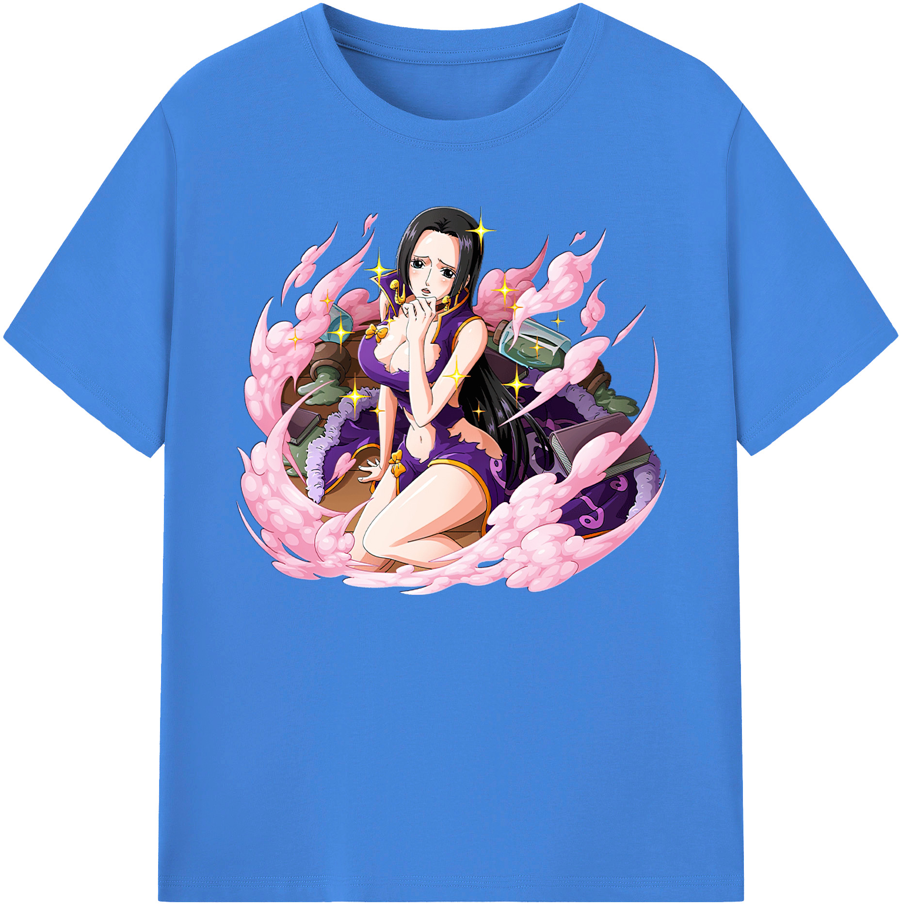 ワンピース ボア・ハンコック ONE PIECE Boa·Hancock 綿100％ メンズ半袖Tシャツ｜肌触りやわらか＆通気性