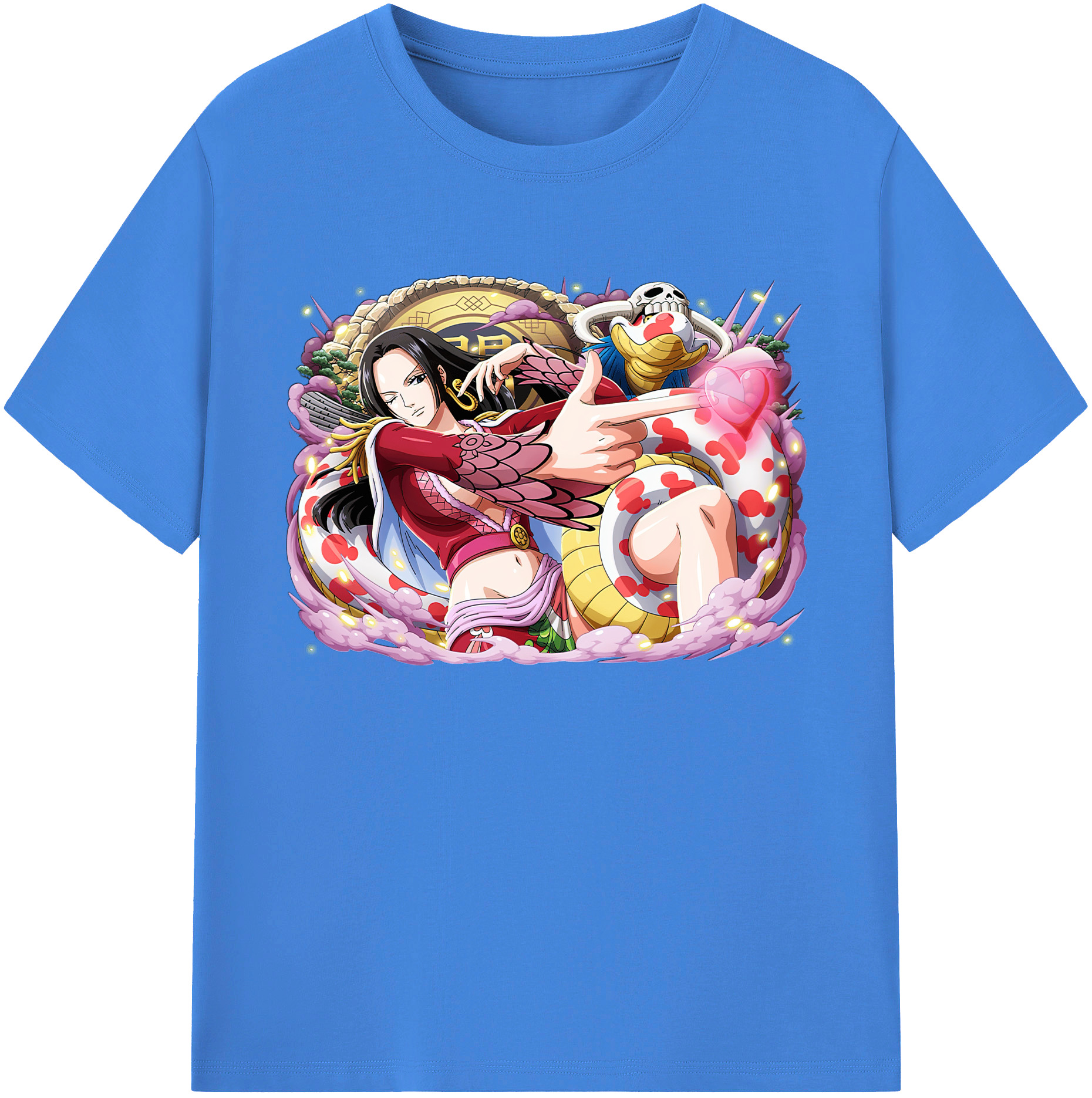 ワンピース ボア・ハンコック ONE PIECE Boa·Hancock 綿100％ メンズ半袖Tシャツ｜肌触りやわらか＆通気性