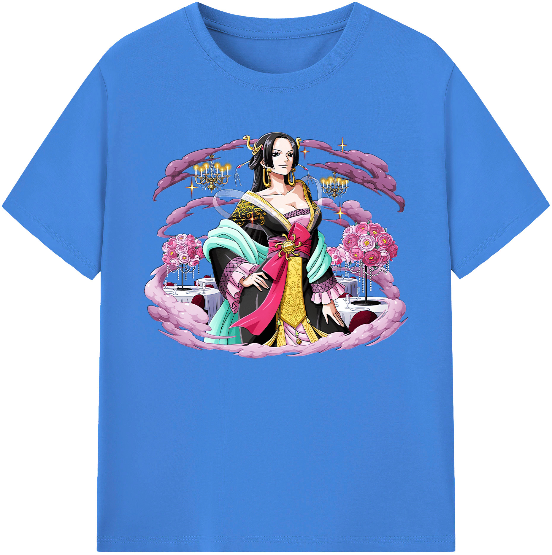 ワンピース ボア・ハンコック ONE PIECE Boa·Hancock 綿100％ メンズ半袖Tシャツ｜肌触りやわらか＆通気性