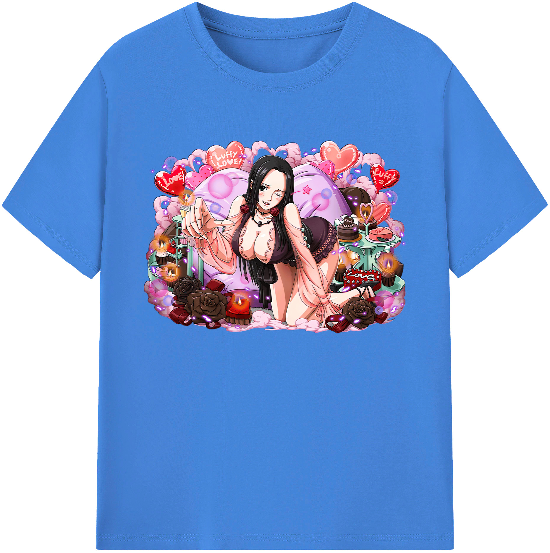 ワンピース ボア・ハンコック ONE PIECE Boa·Hancock 綿100％ メンズ半袖Tシャツ｜肌触りやわらか＆通気性
