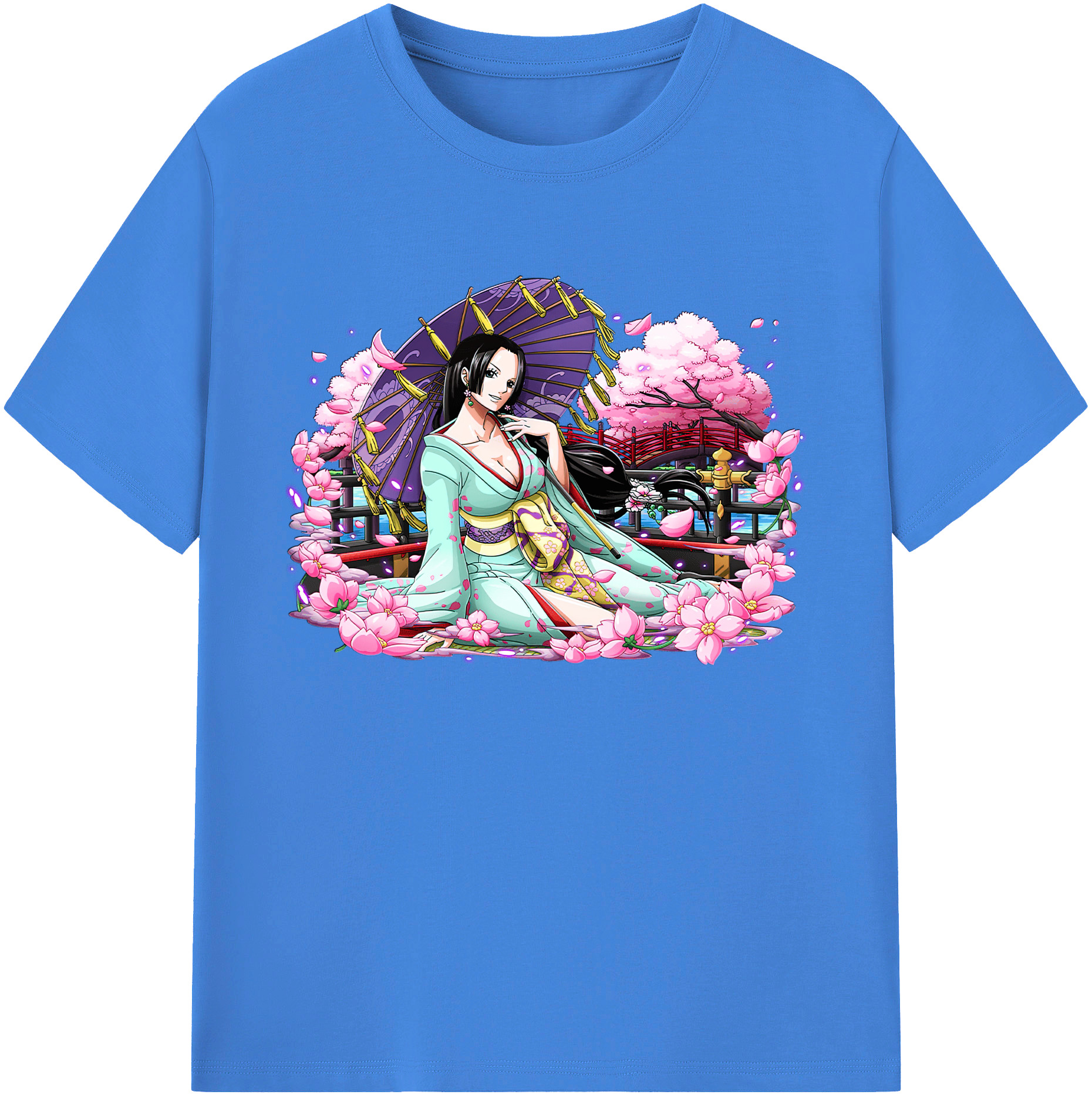 ワンピース ボア・ハンコック ONE PIECE Boa·Hancock 綿100％ メンズ半袖Tシャツ｜肌触りやわらか＆通気性