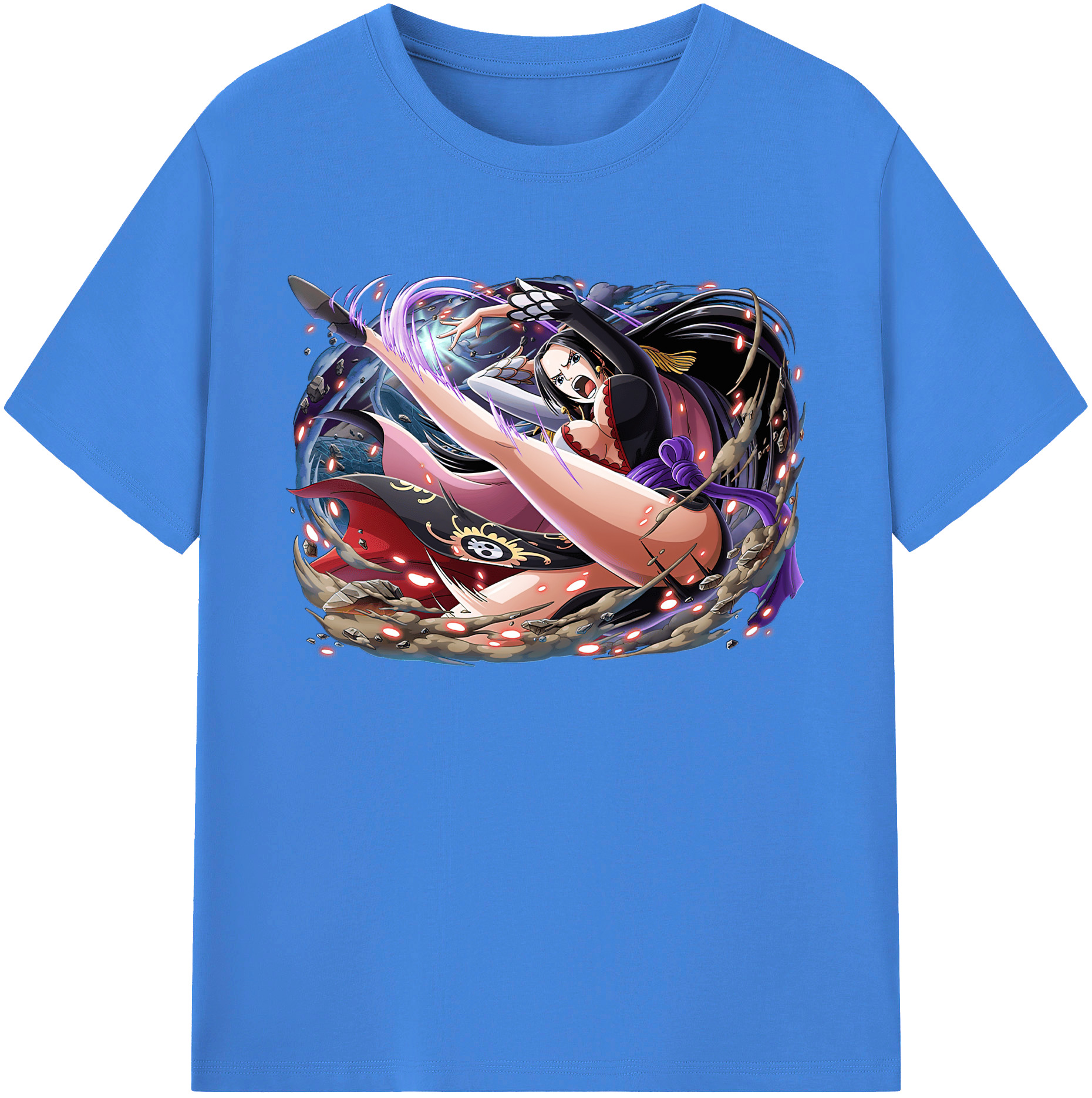 ワンピース ボア・ハンコック ONE PIECE Boa·Hancock 綿100％ メンズ半袖Tシャツ｜肌触りやわらか＆通気性