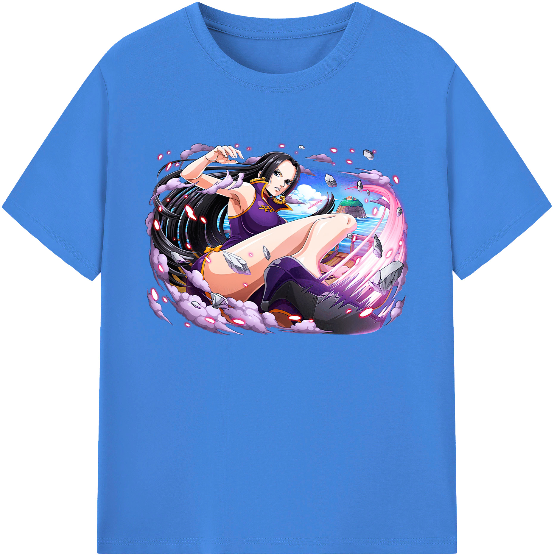 ワンピース ボア・ハンコック ONE PIECE Boa·Hancock 綿100％ メンズ半袖Tシャツ｜肌触りやわらか＆通気性