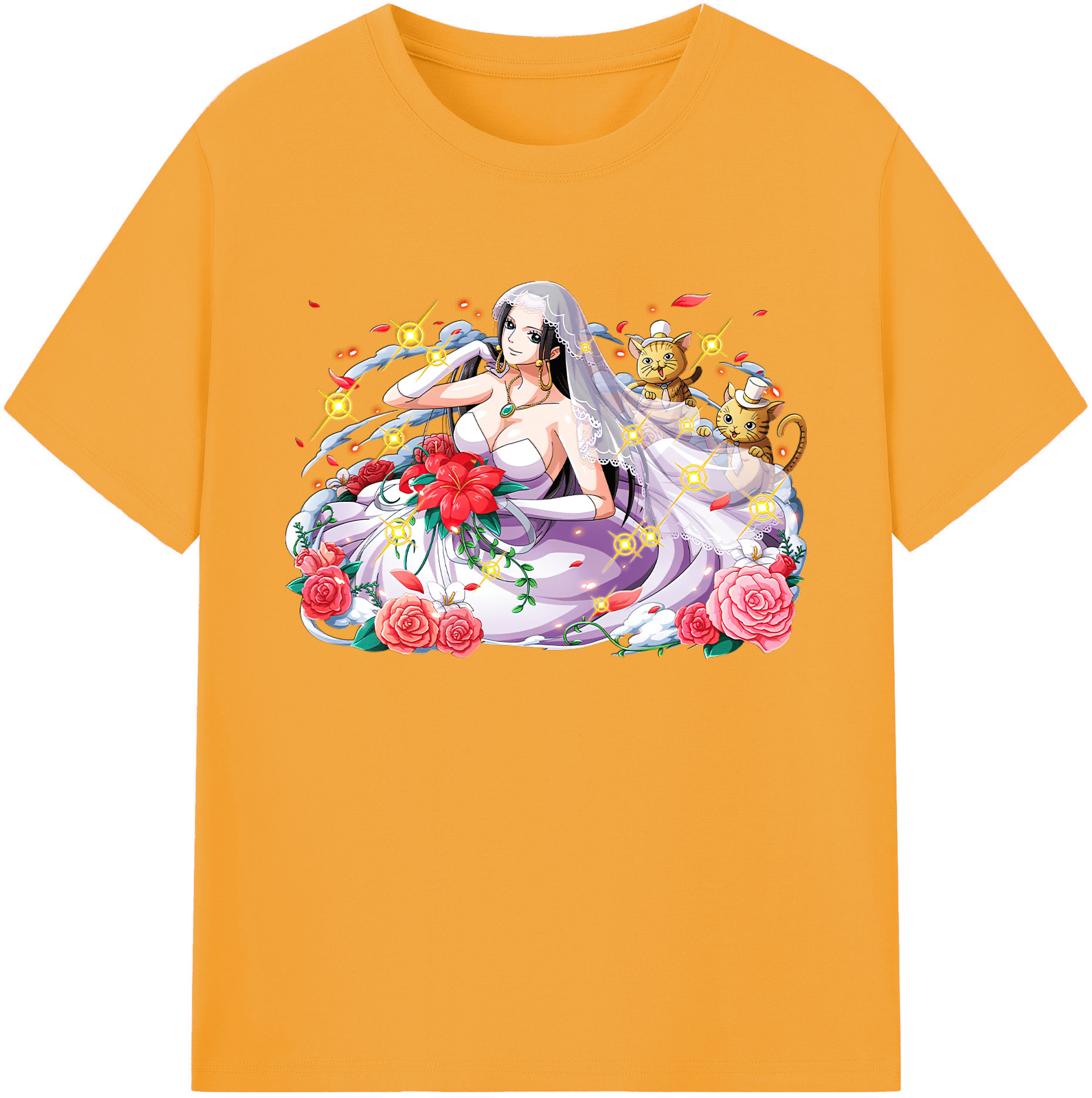 ワンピース ボア・ハンコック ONE PIECE Boa·Hancock 綿100％ メンズ半袖Tシャツ｜肌触りやわらか＆通気性