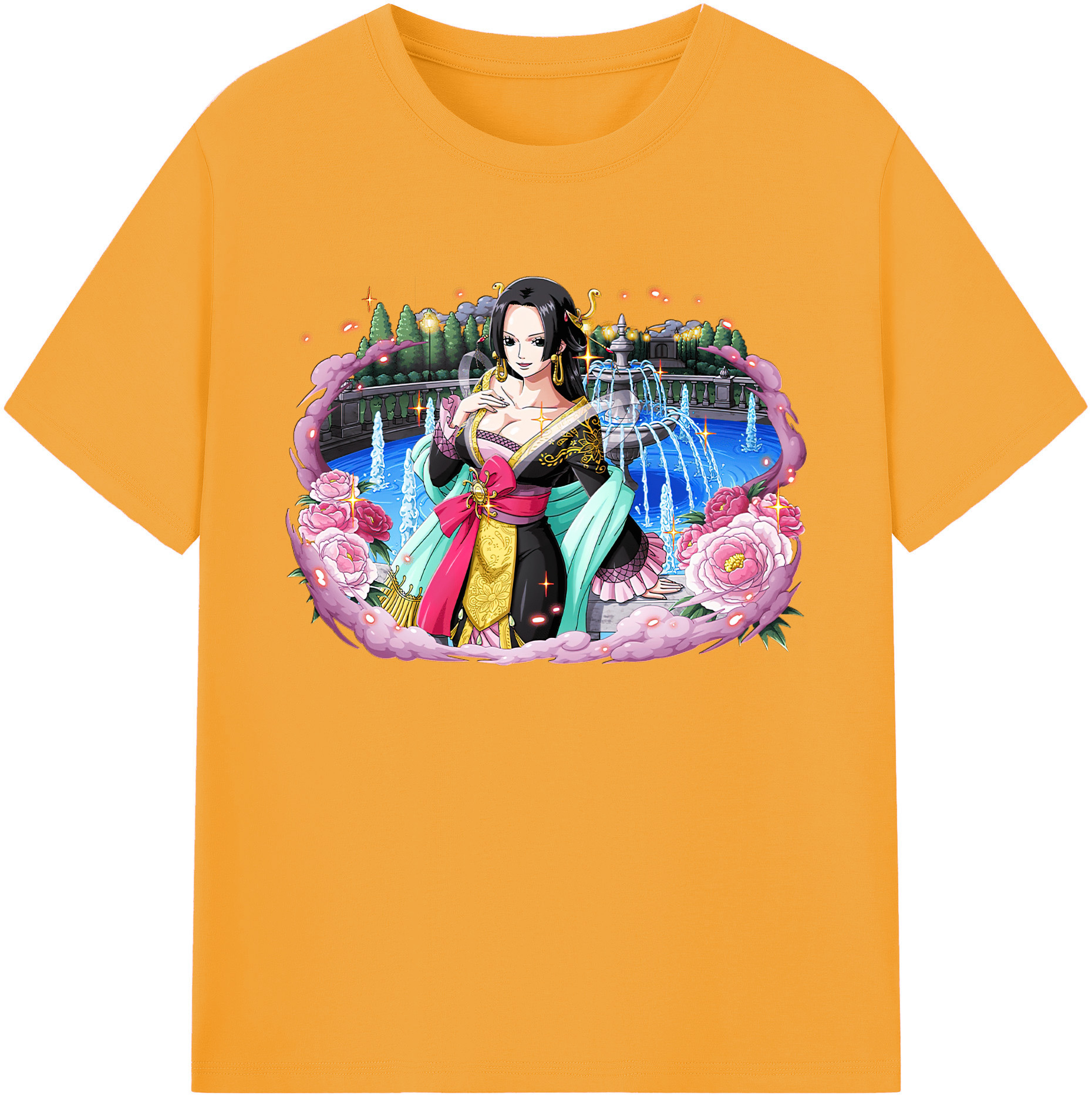 ワンピース ボア・ハンコック ONE PIECE Boa·Hancock 綿100％ メンズ半袖Tシャツ｜肌触りやわらか＆通気性