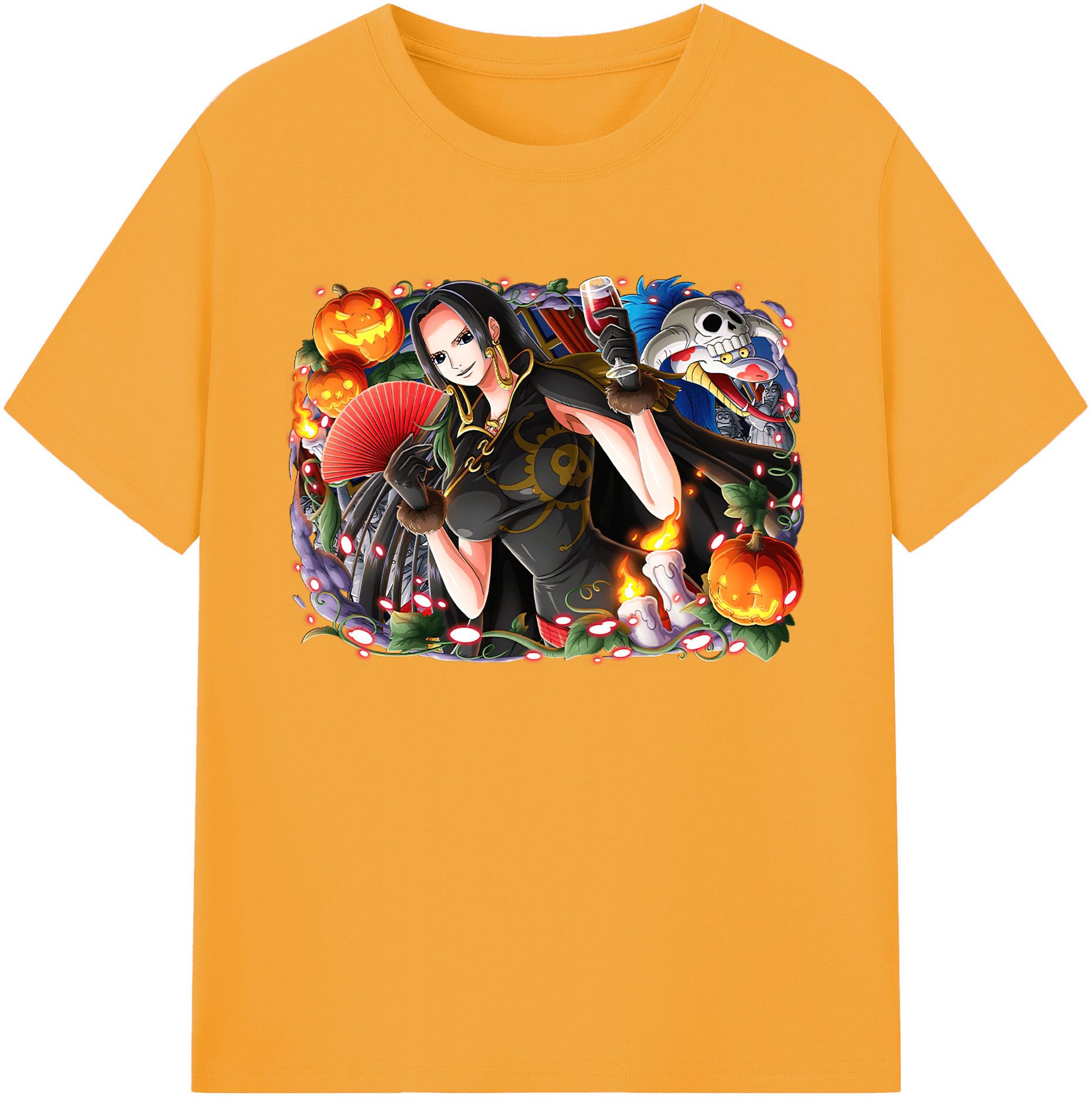 ワンピース ボア・ハンコック ONE PIECE Boa·Hancock 綿100％ メンズ半袖Tシャツ｜肌触りやわらか＆通気性