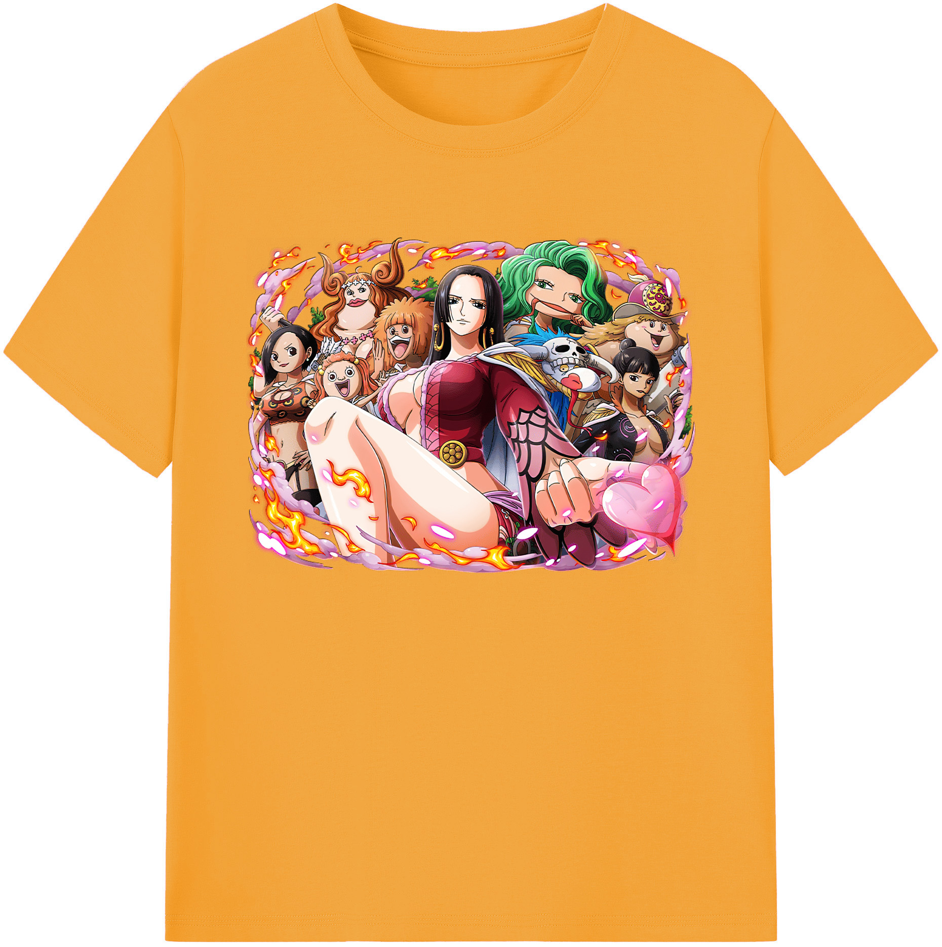 ワンピース ボア・ハンコック ONE PIECE Boa·Hancock 綿100％ メンズ半袖Tシャツ｜肌触りやわらか＆通気性