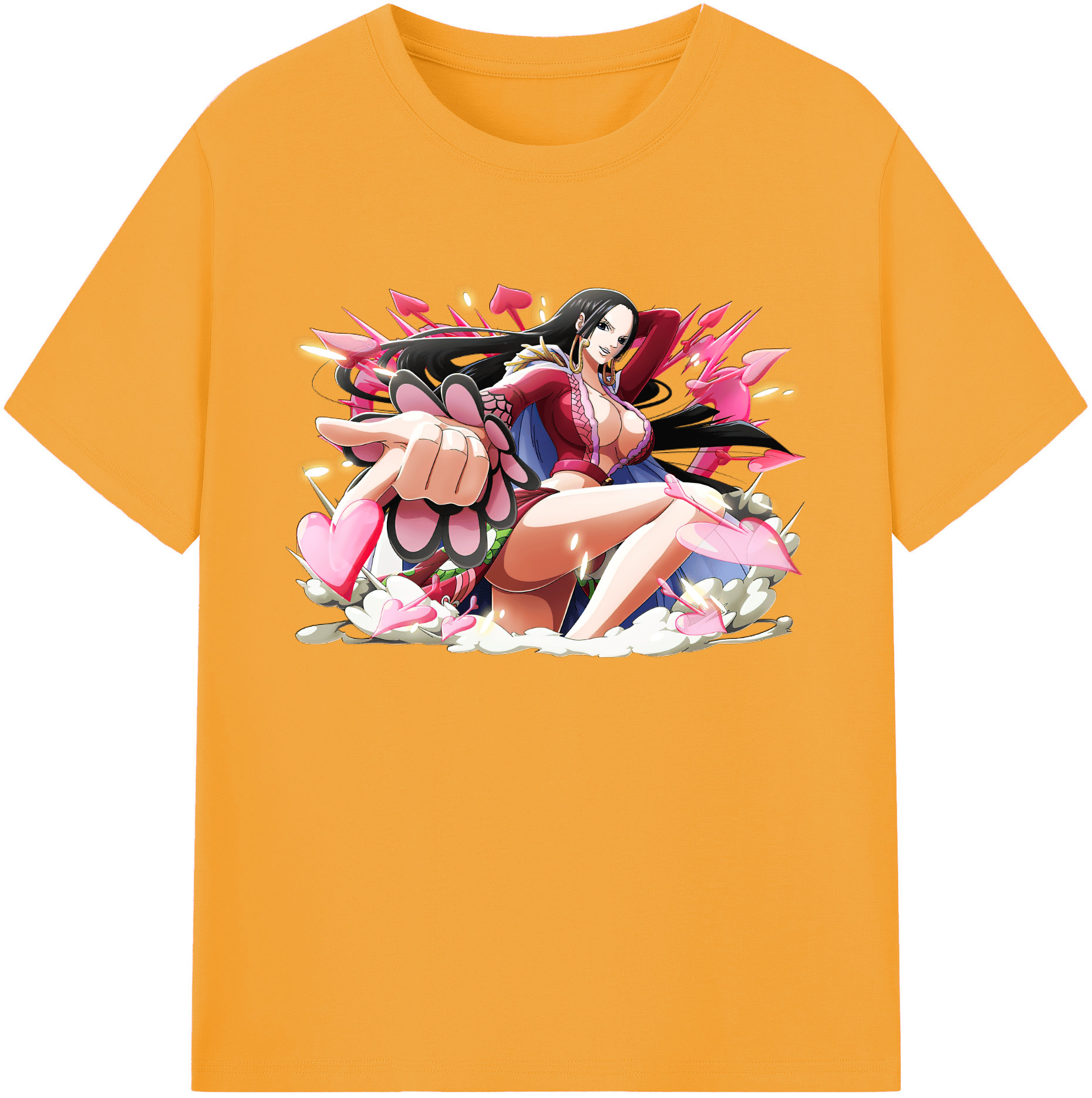 ワンピース ボア・ハンコック ONE PIECE Boa·Hancock 綿100％ メンズ半袖Tシャツ｜肌触りやわらか＆通気性