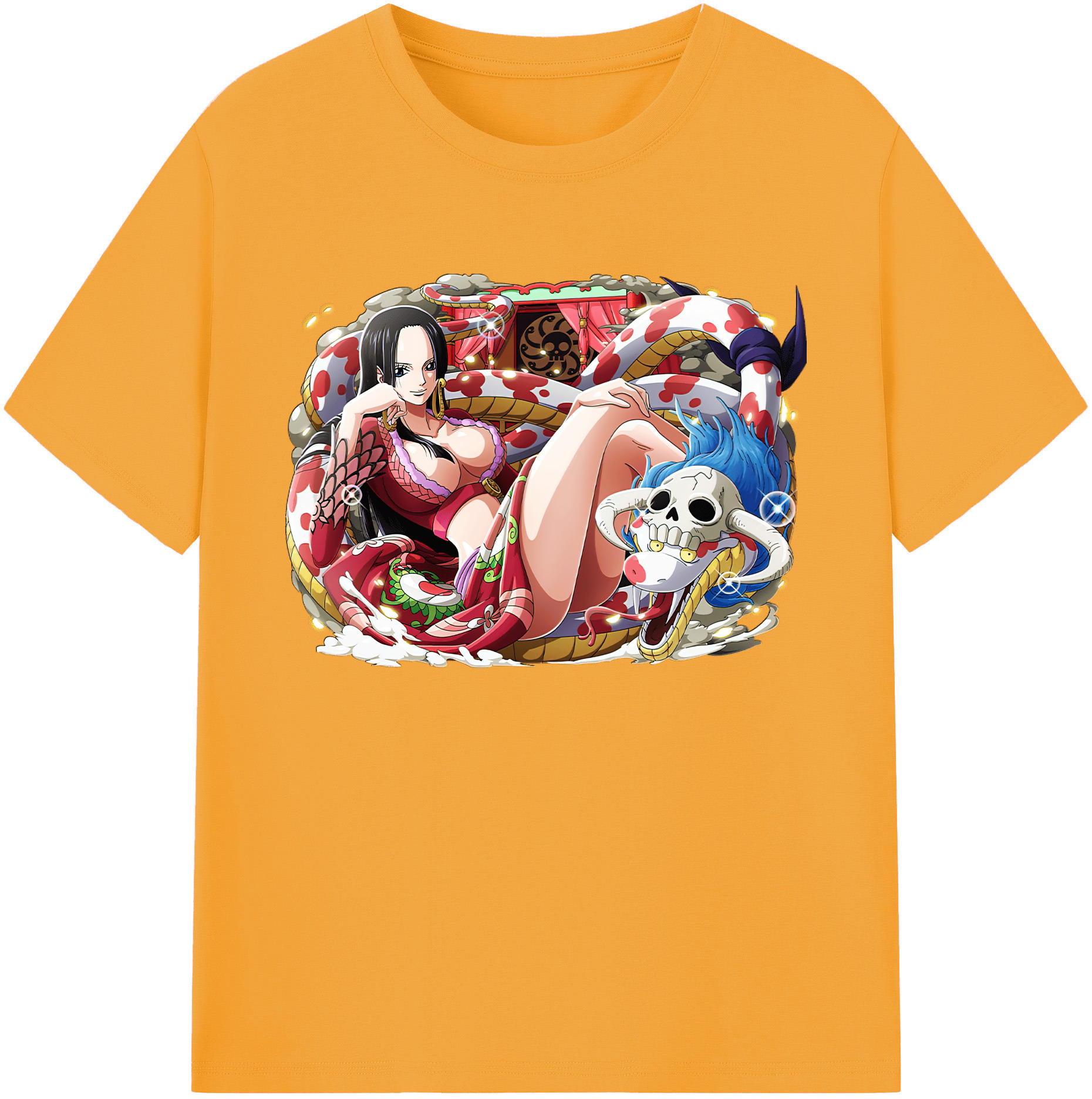 ワンピース ボア・ハンコック ONE PIECE Boa·Hancock 綿100％ メンズ半袖Tシャツ｜肌触りやわらか＆通気性