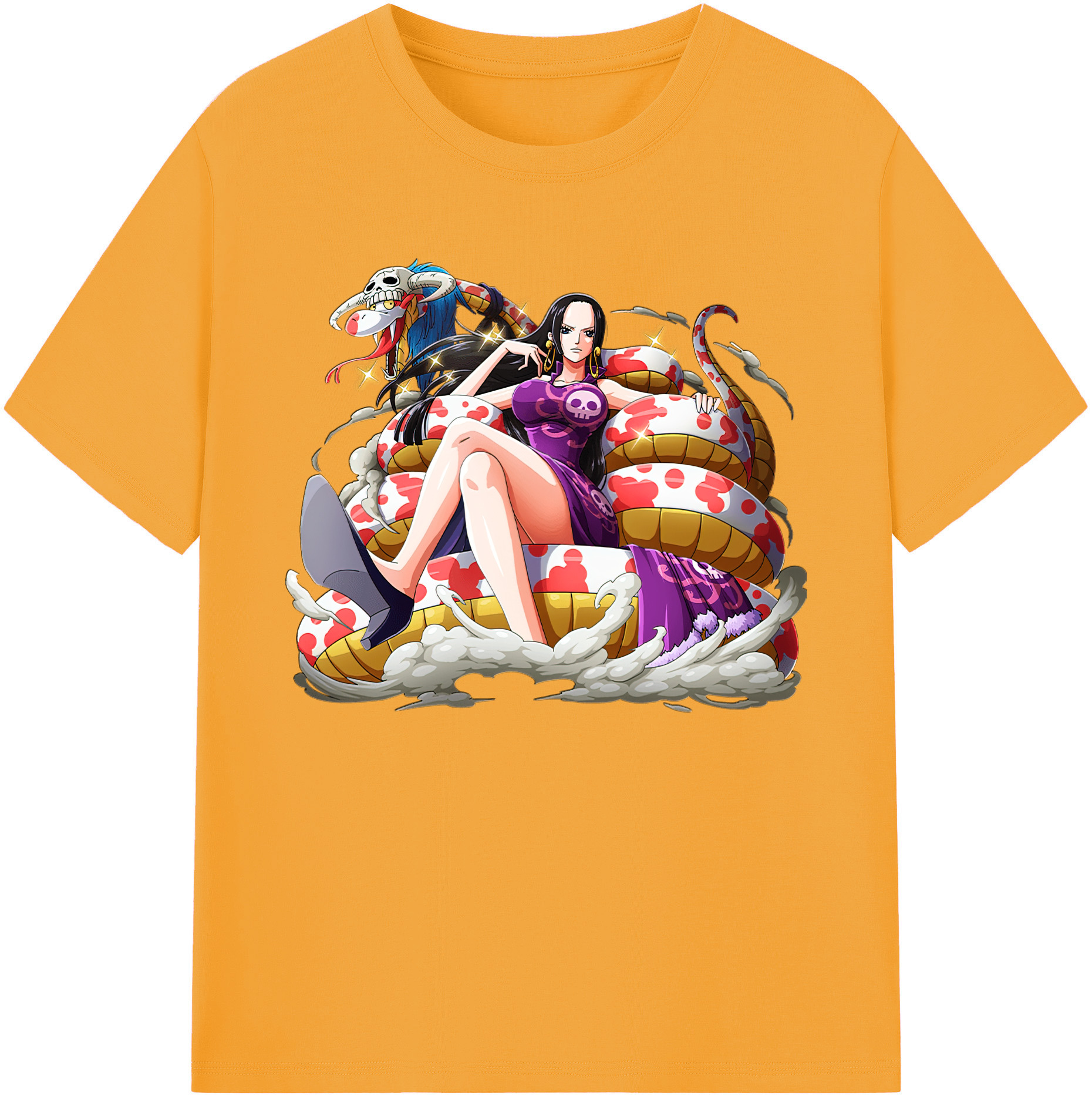 ワンピース ボア・ハンコック ONE PIECE Boa·Hancock 綿100％ メンズ半袖Tシャツ｜肌触りやわらか＆通気性