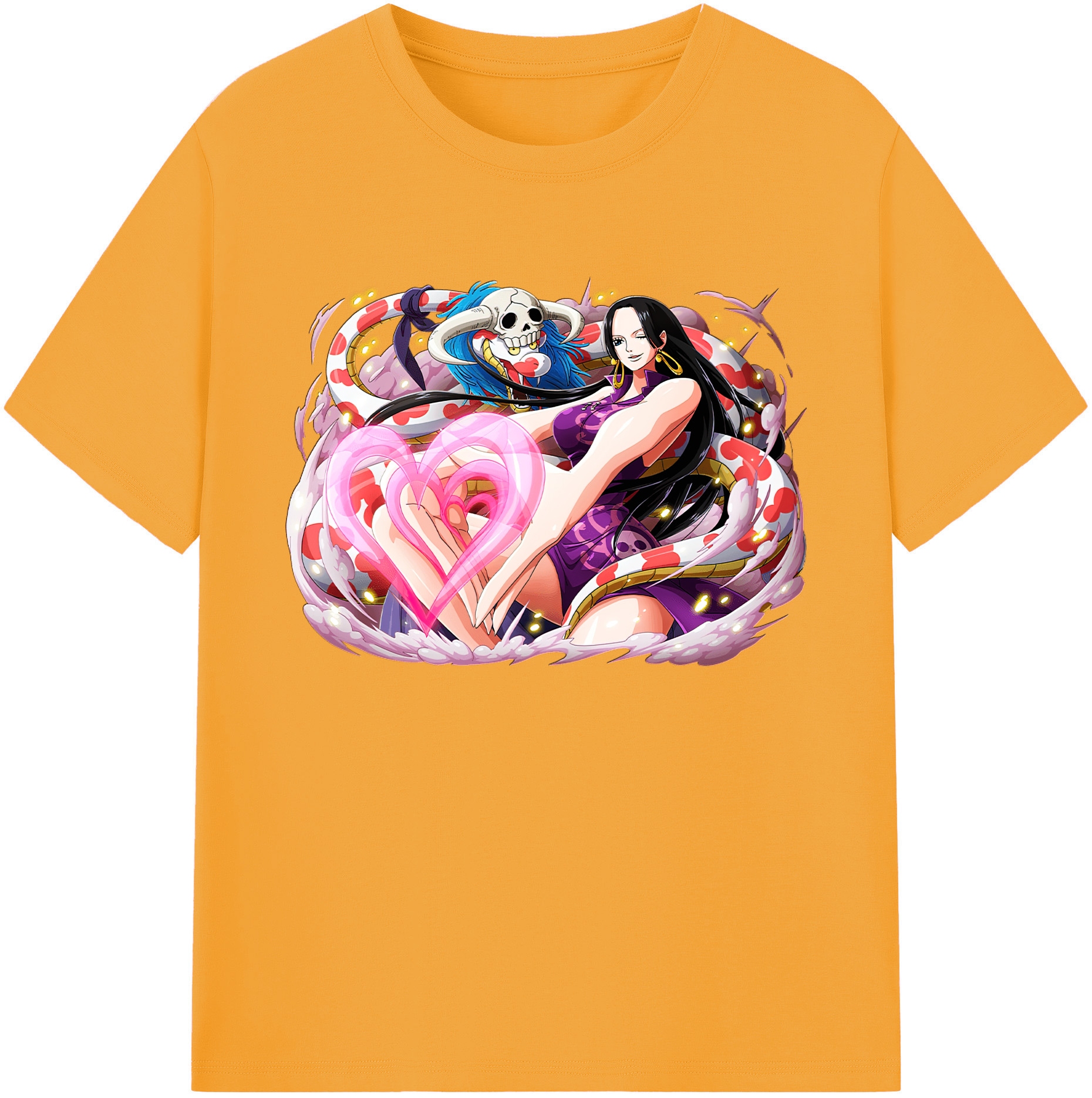 ワンピース ボア・ハンコック ONE PIECE Boa·Hancock 綿100％ メンズ半袖Tシャツ｜肌触りやわらか＆通気性