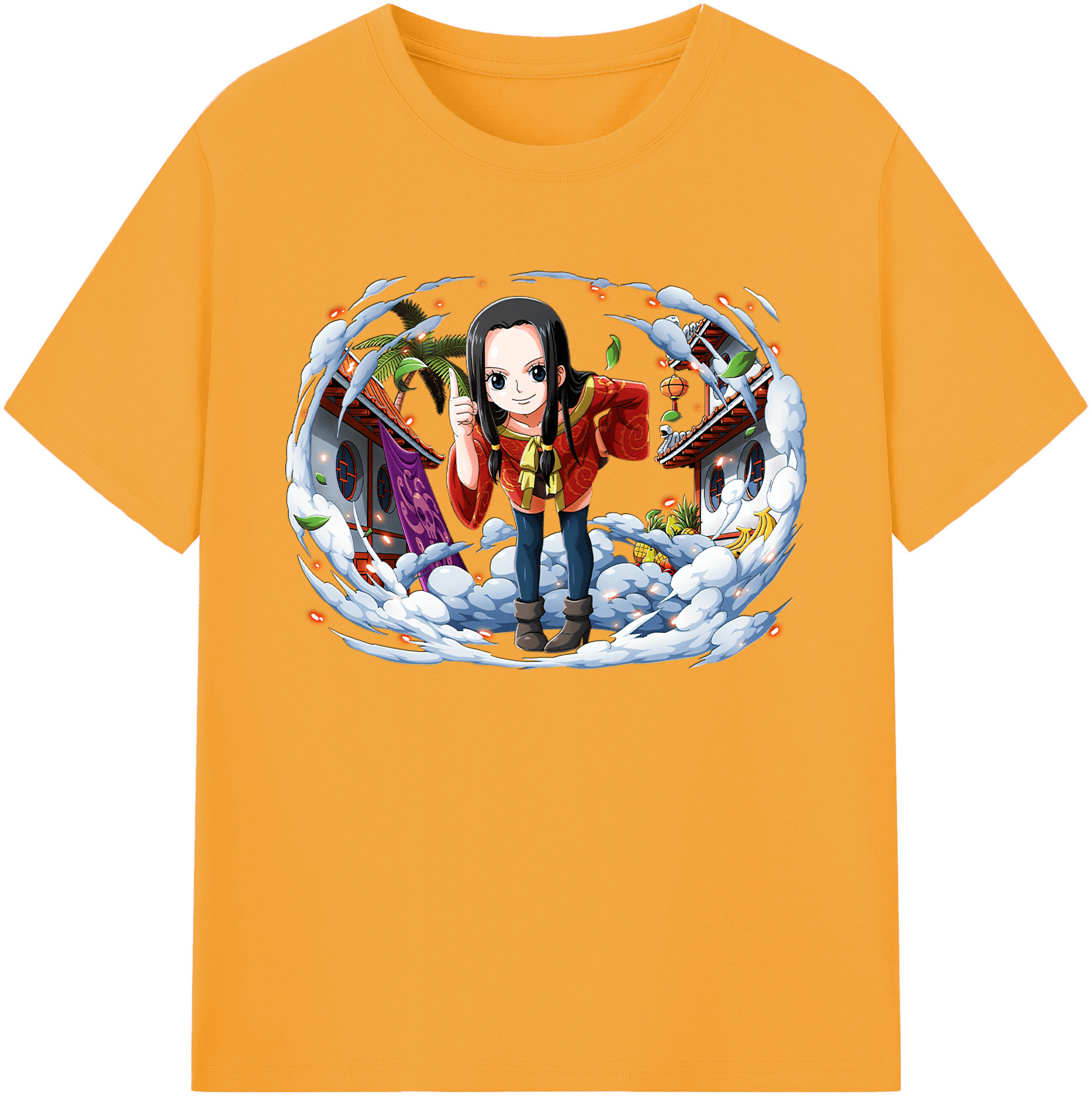 ワンピース ボア・ハンコック ONE PIECE Boa·Hancock 綿100％ メンズ半袖Tシャツ｜肌触りやわらか＆通気性