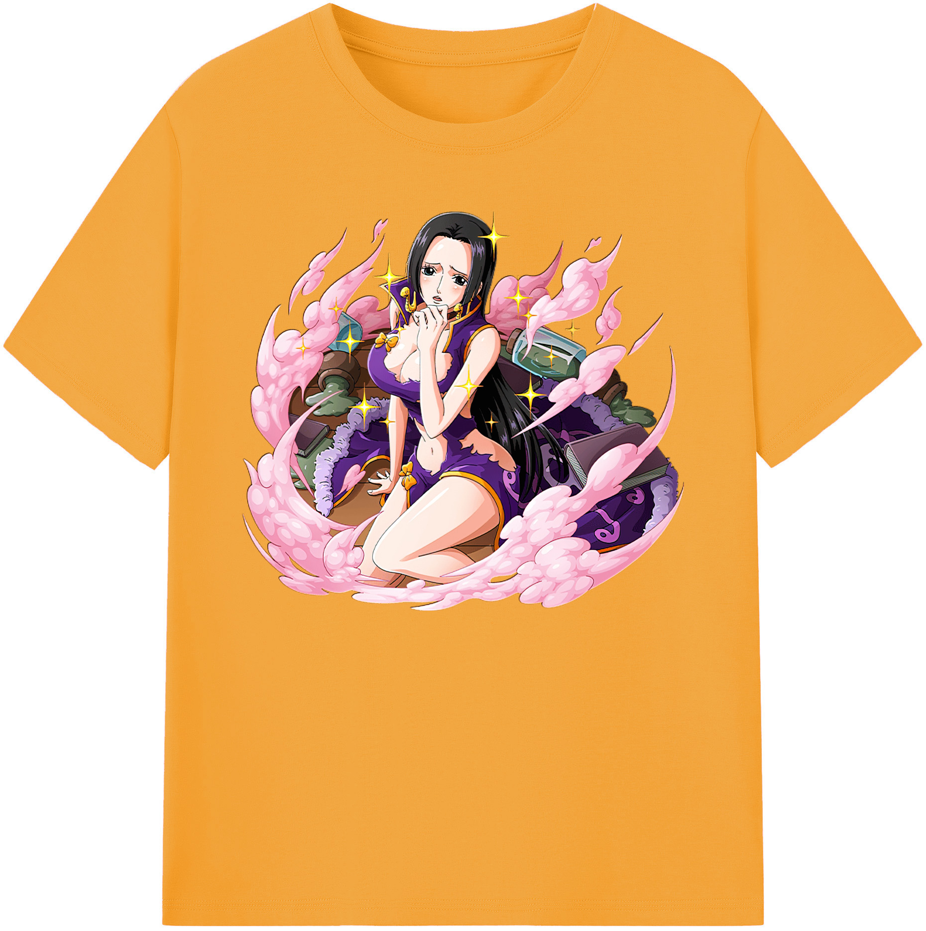 ワンピース ボア・ハンコック ONE PIECE Boa·Hancock 綿100％ メンズ半袖Tシャツ｜肌触りやわらか＆通気性