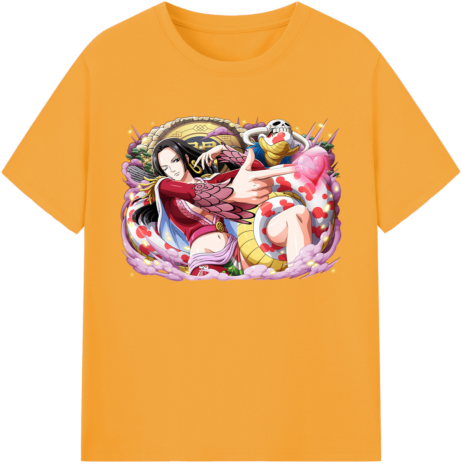 ワンピース ボア・ハンコック ONE PIECE Boa·Hancock 綿100％ メンズ半袖Tシャツ｜肌触りやわらか＆通気性