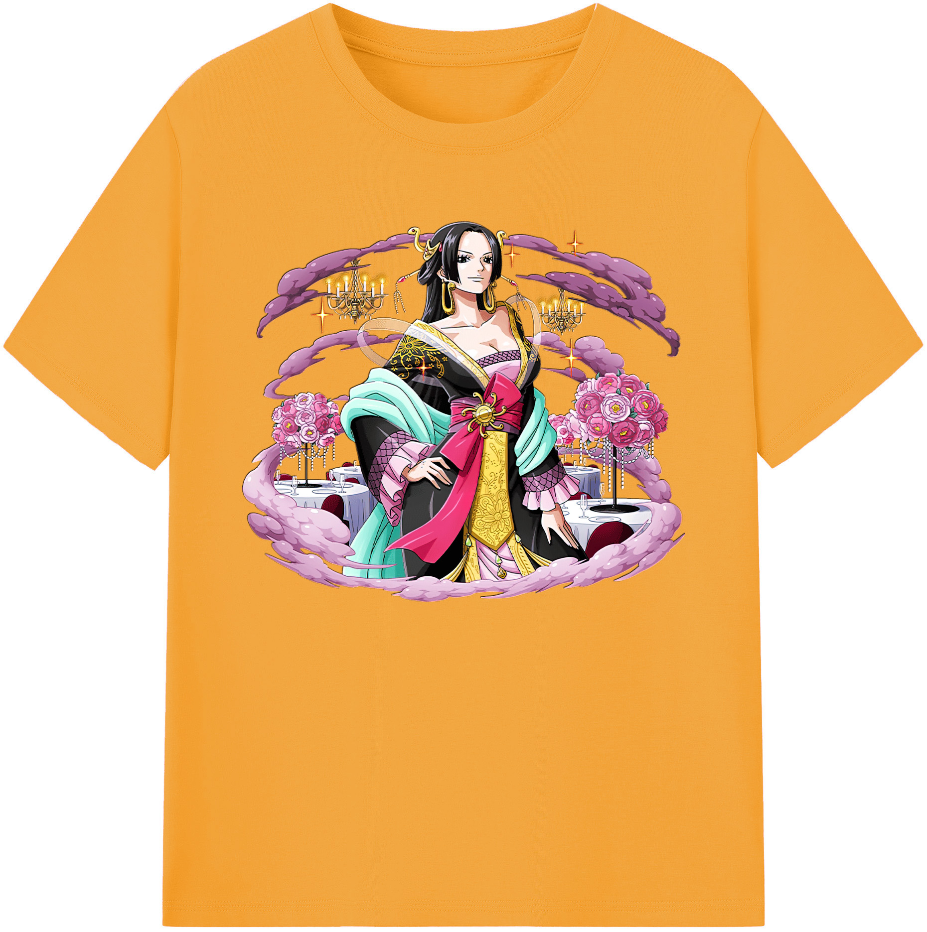 ワンピース ボア・ハンコック ONE PIECE Boa·Hancock 綿100％ メンズ半袖Tシャツ｜肌触りやわらか＆通気性