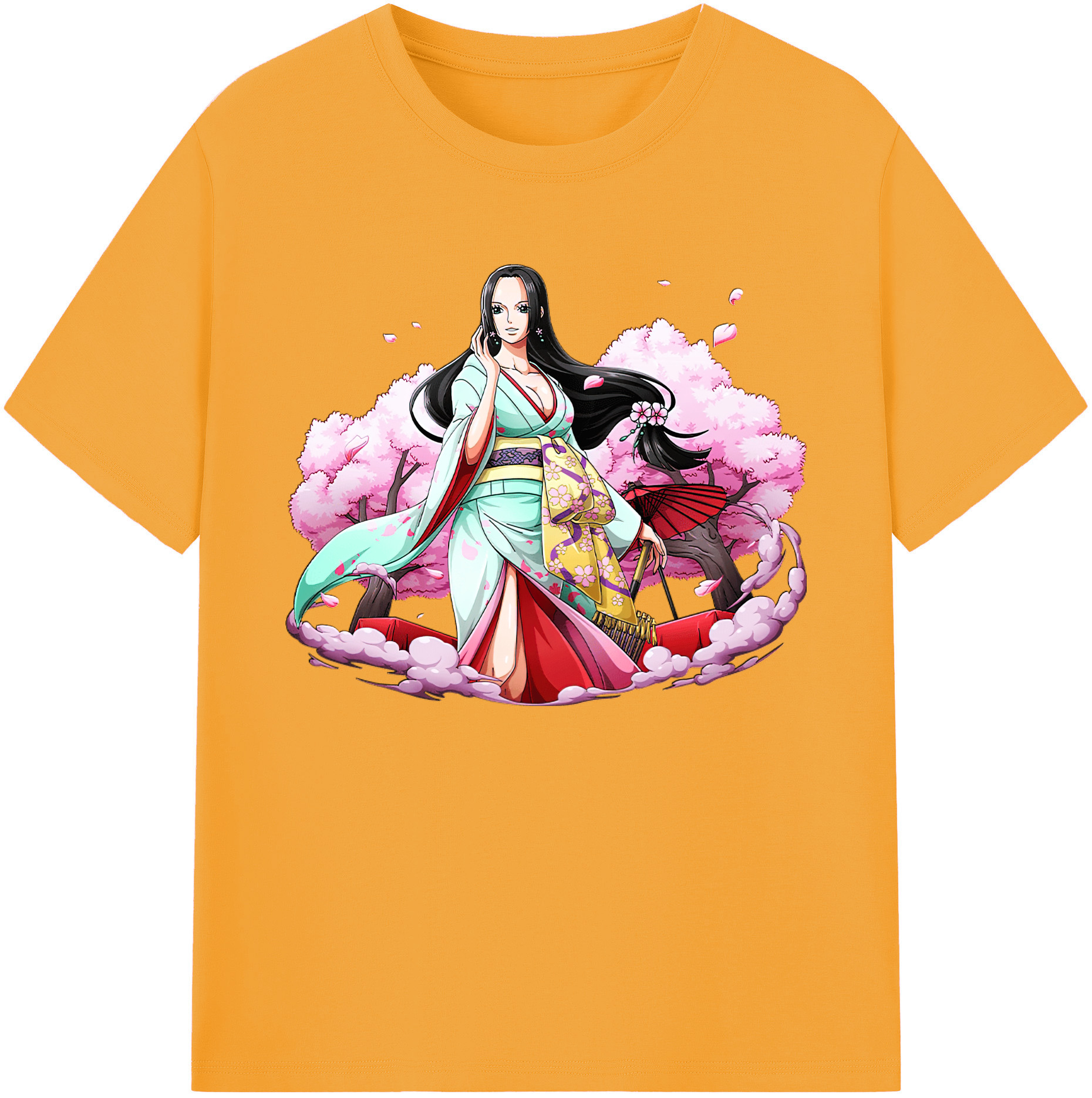 ワンピース ボア・ハンコック ONE PIECE Boa·Hancock 綿100％ メンズ半袖Tシャツ｜肌触りやわらか＆通気性