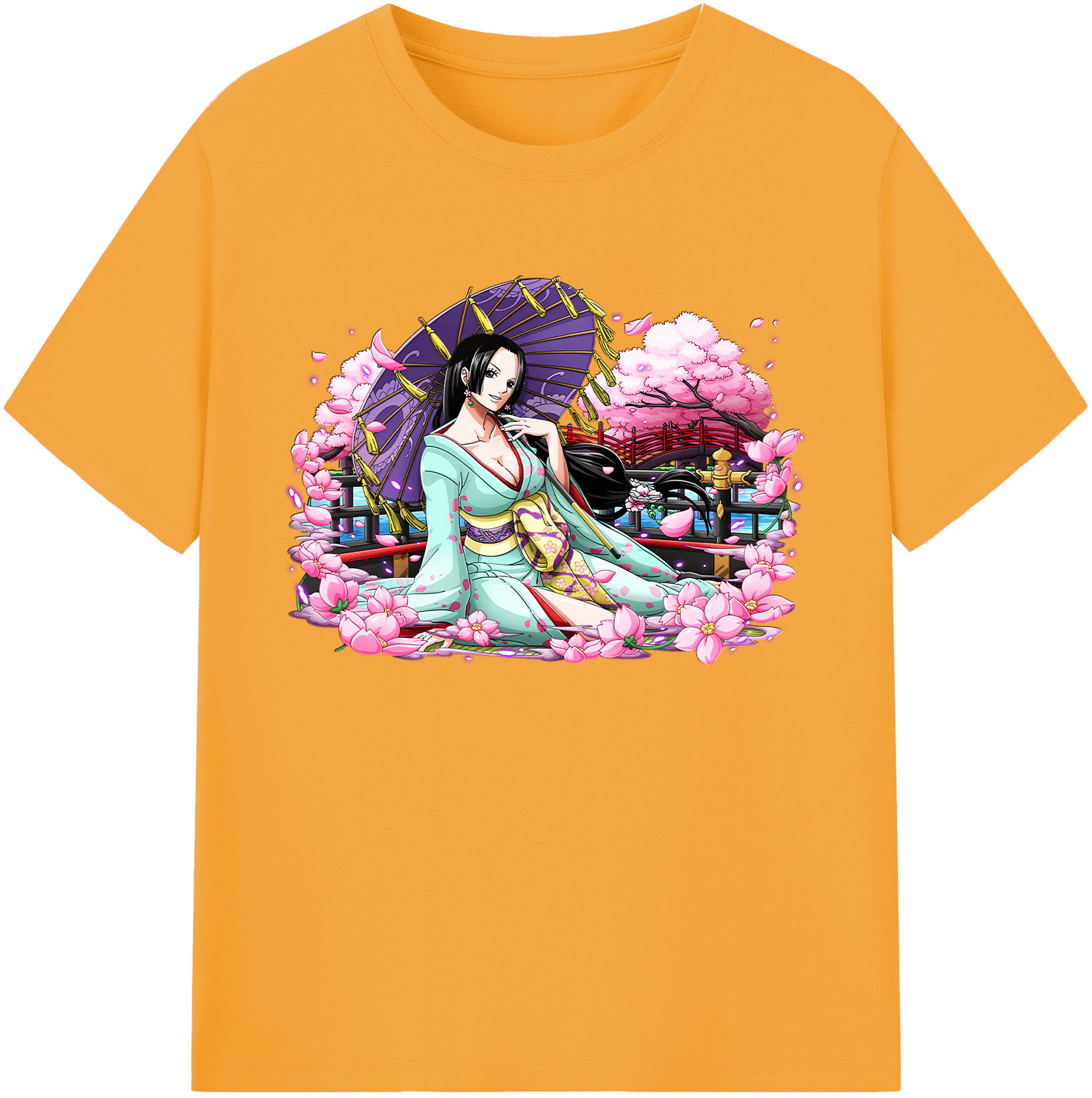 ワンピース ボア・ハンコック ONE PIECE Boa·Hancock 綿100％ メンズ半袖Tシャツ｜肌触りやわらか＆通気性