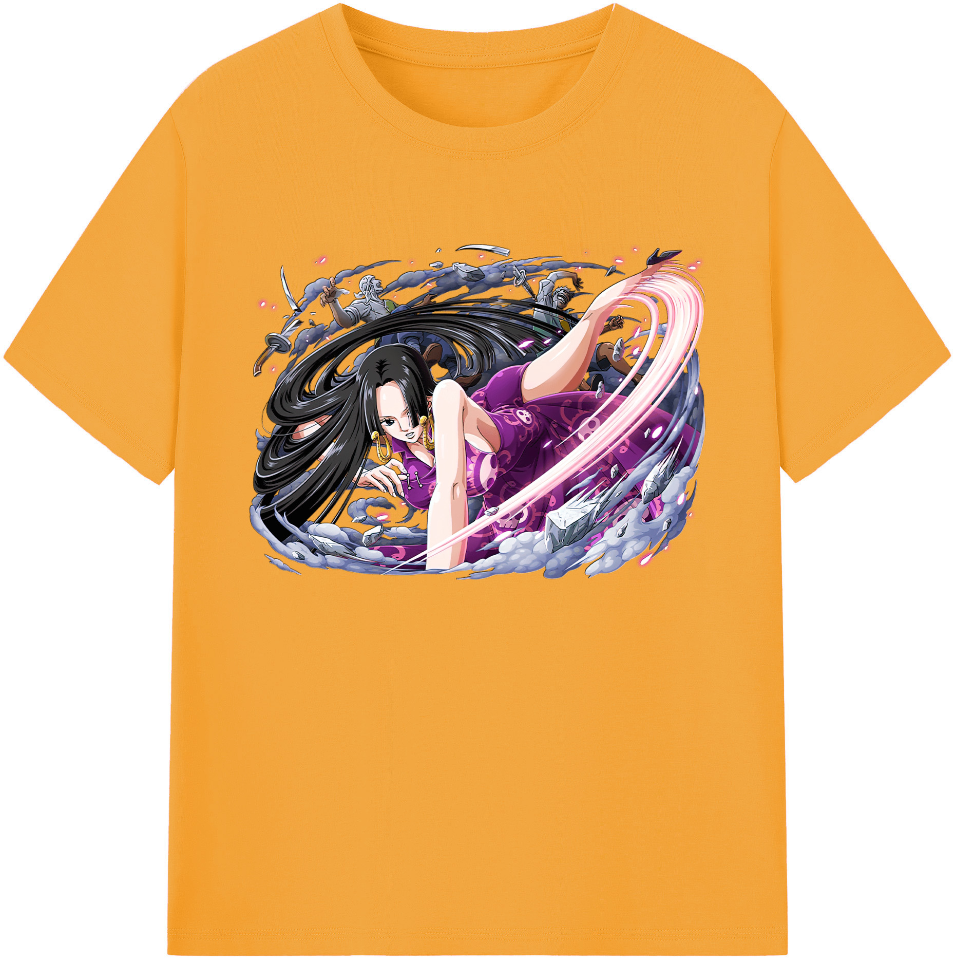 ワンピース ボア・ハンコック ONE PIECE Boa·Hancock 綿100％ メンズ半袖Tシャツ｜肌触りやわらか＆通気性