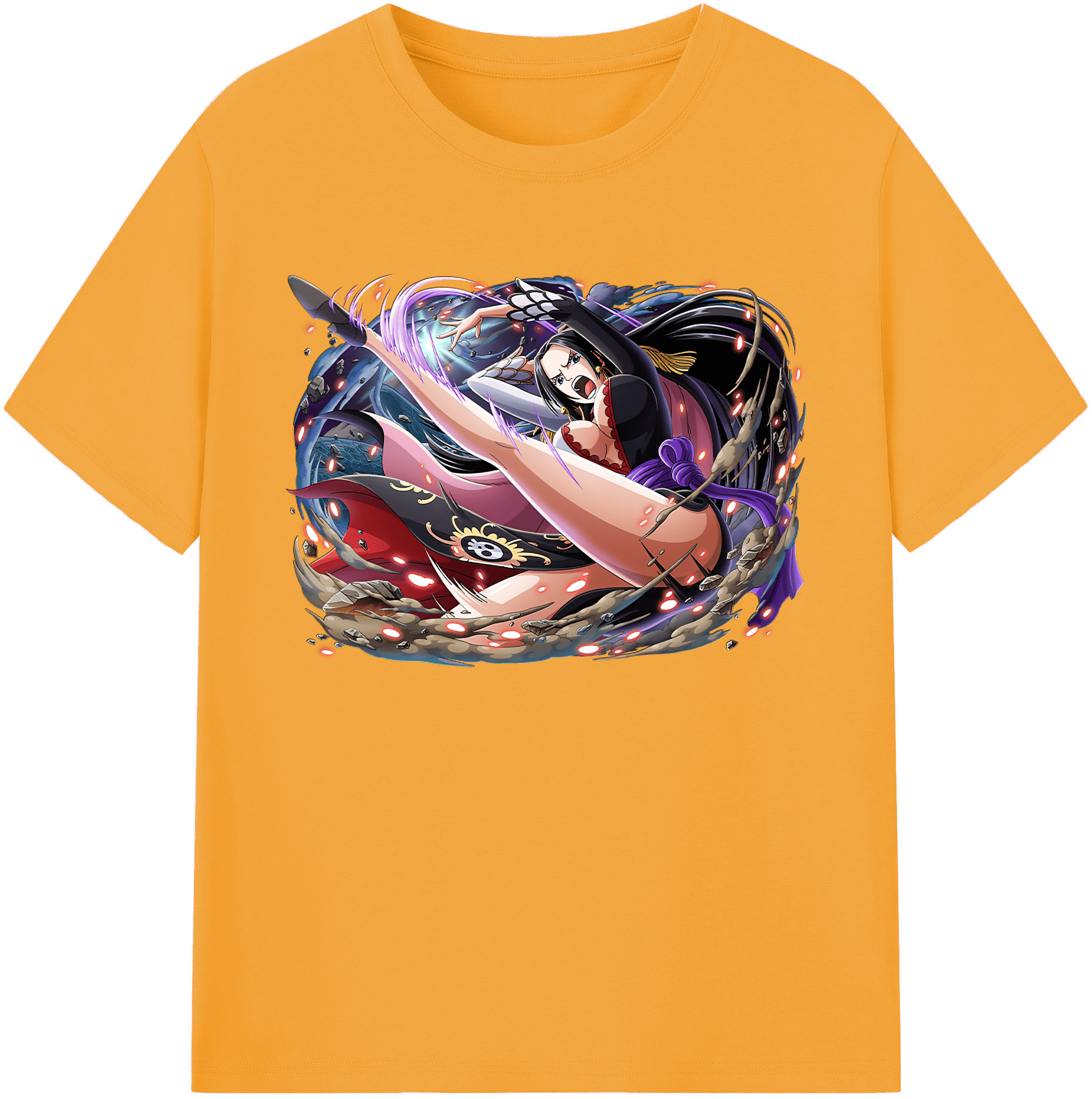 ワンピース ボア・ハンコック ONE PIECE Boa·Hancock 綿100％ メンズ半袖Tシャツ｜肌触りやわらか＆通気性