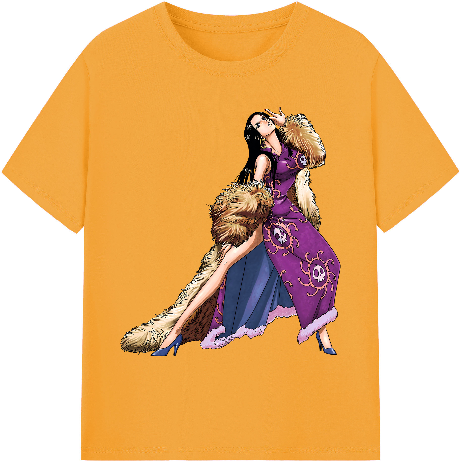 ワンピース ボア・ハンコック ONE PIECE Boa·Hancock 綿100％ メンズ半袖Tシャツ｜肌触りやわらか＆通気性