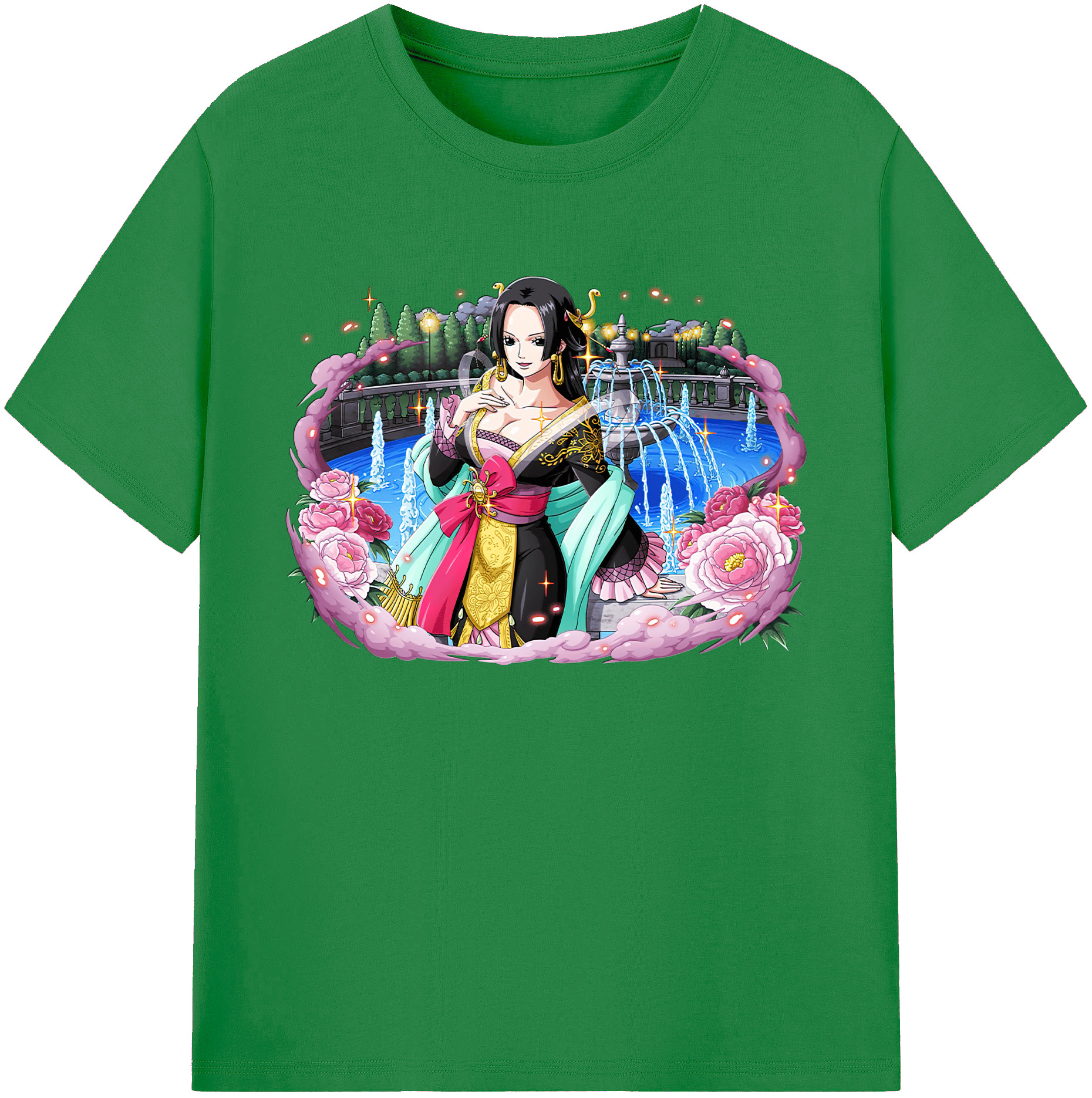 ワンピース ボア・ハンコック ONE PIECE Boa·Hancock 綿100％ メンズ半袖Tシャツ｜肌触りやわらか＆通気性