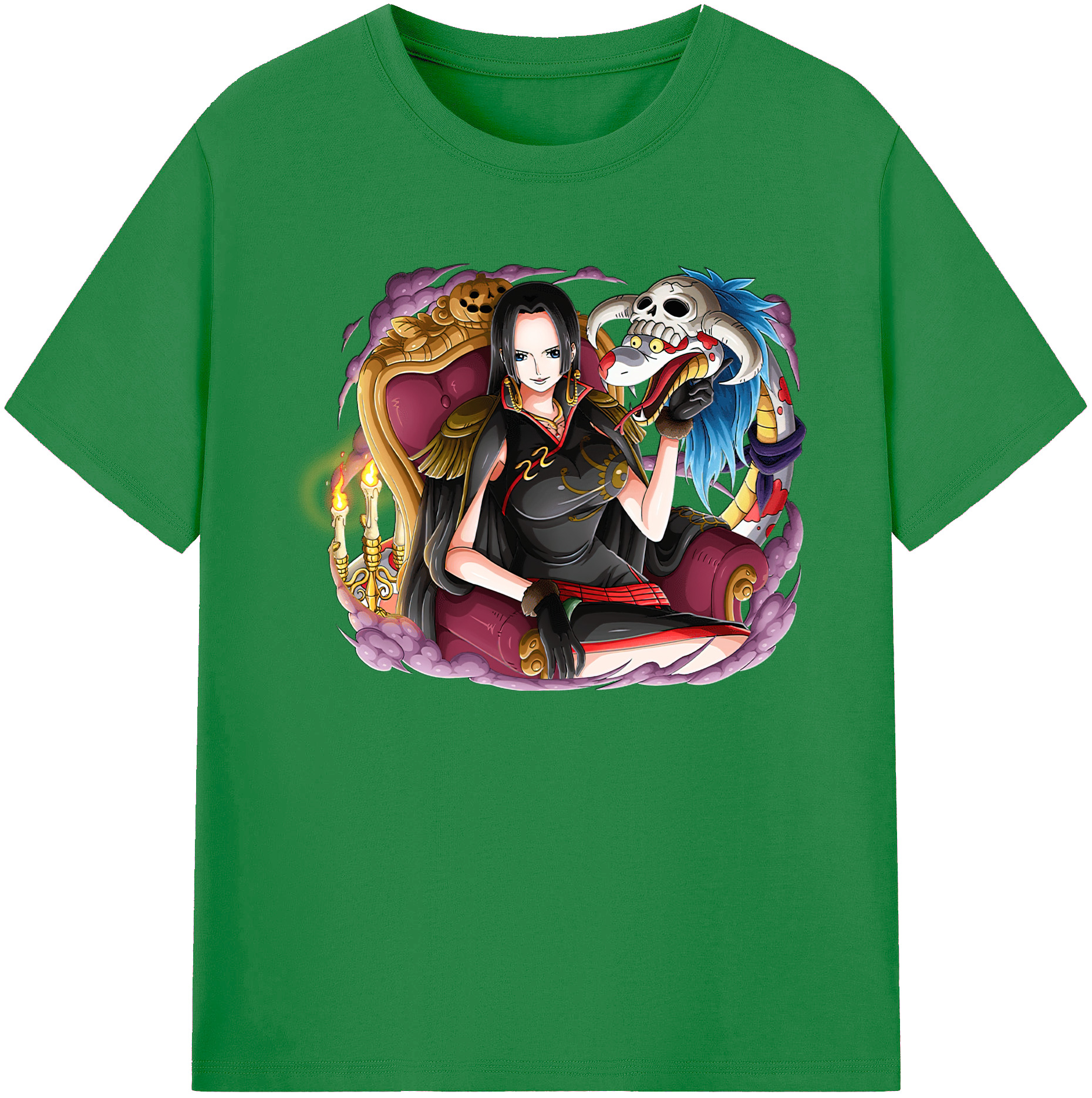 ワンピース ボア・ハンコック ONE PIECE Boa·Hancock 綿100％ メンズ半袖Tシャツ｜肌触りやわらか＆通気性